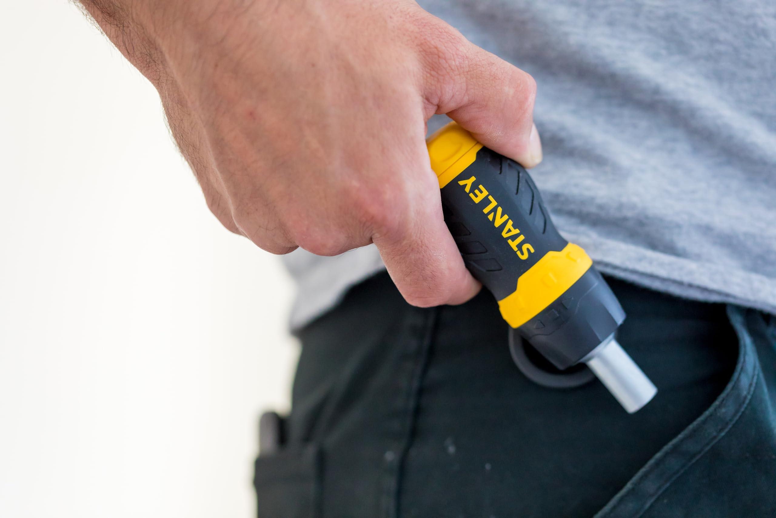 Stanley STANLEY Multi Screwdriver, Stubby Ratcheting, Including 6 Interchangeable Bits (66-358)