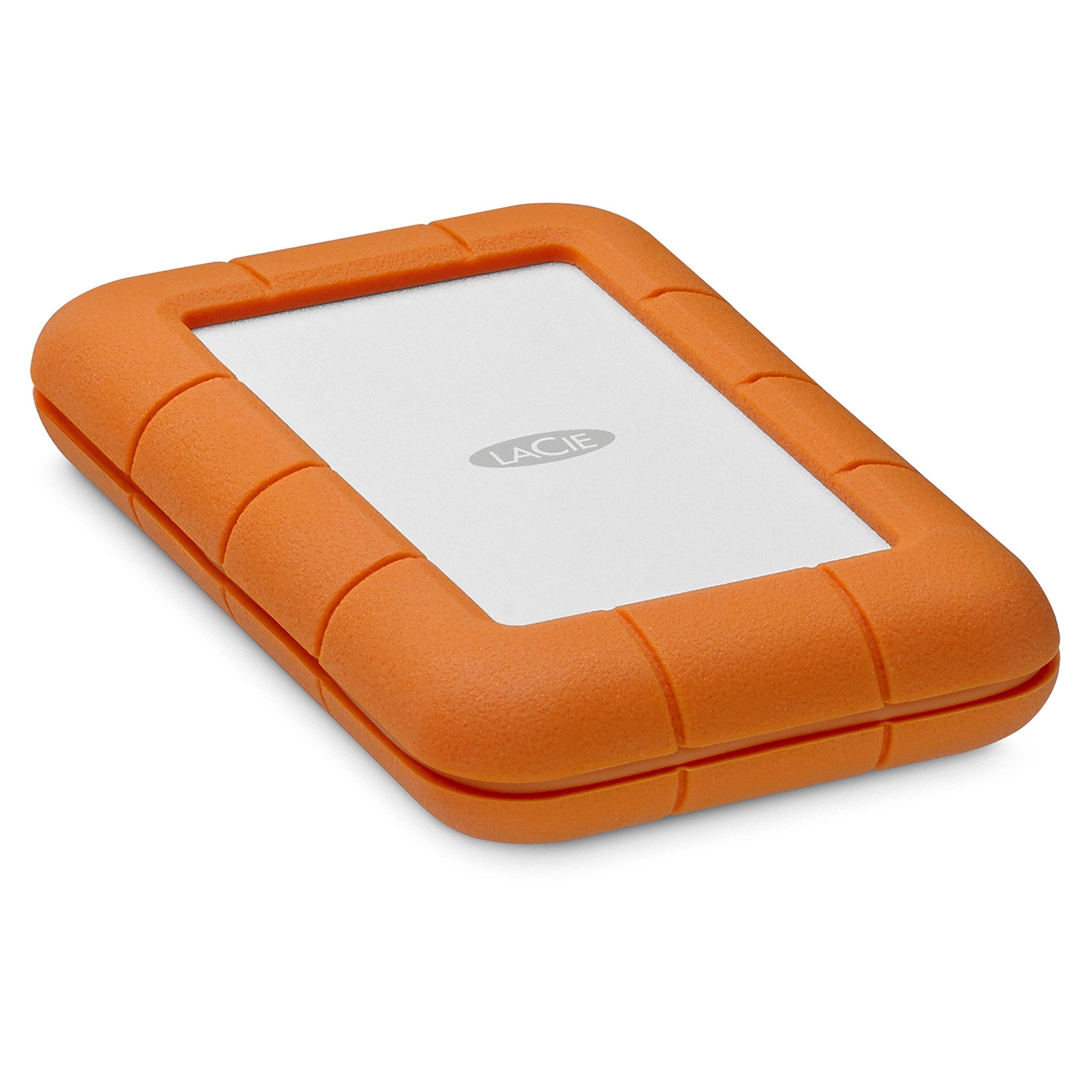 LaCie LaCie Rugged USB-C, 5TB, Portable External Hard Drive, Drop, Shock, Dust, Rain Resistant, for Mac & PC (STFR5000800)