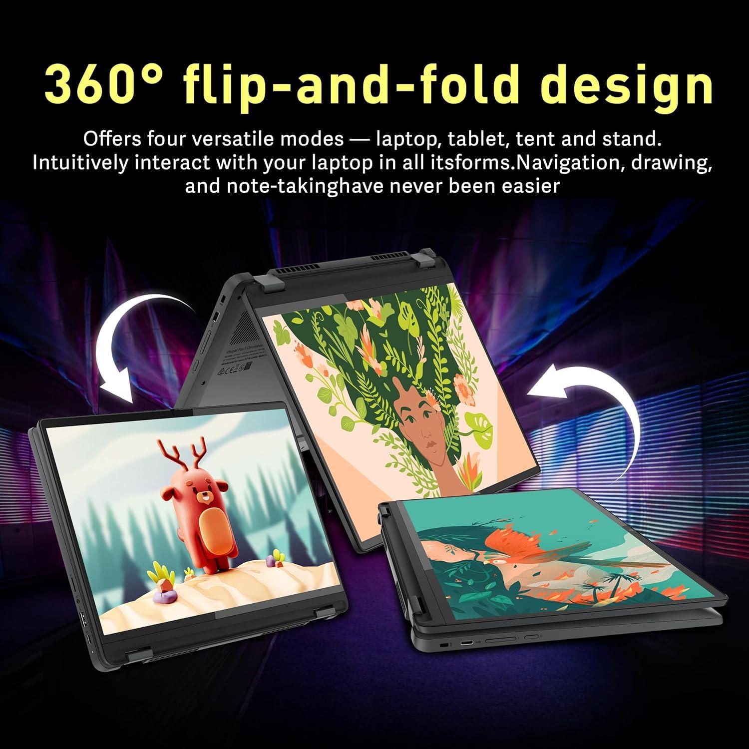 Lenovo Lenovo IdeaPad Flex 3i Chromebook Touchscreen Laptop Flip - 15.6 FHD IPS Display 2 in 1 - Intel Pentium Silver N6000-8GB RAM - 256GB Storage - Wi-Fi 6 - USB C - Google Chrome - Tablet