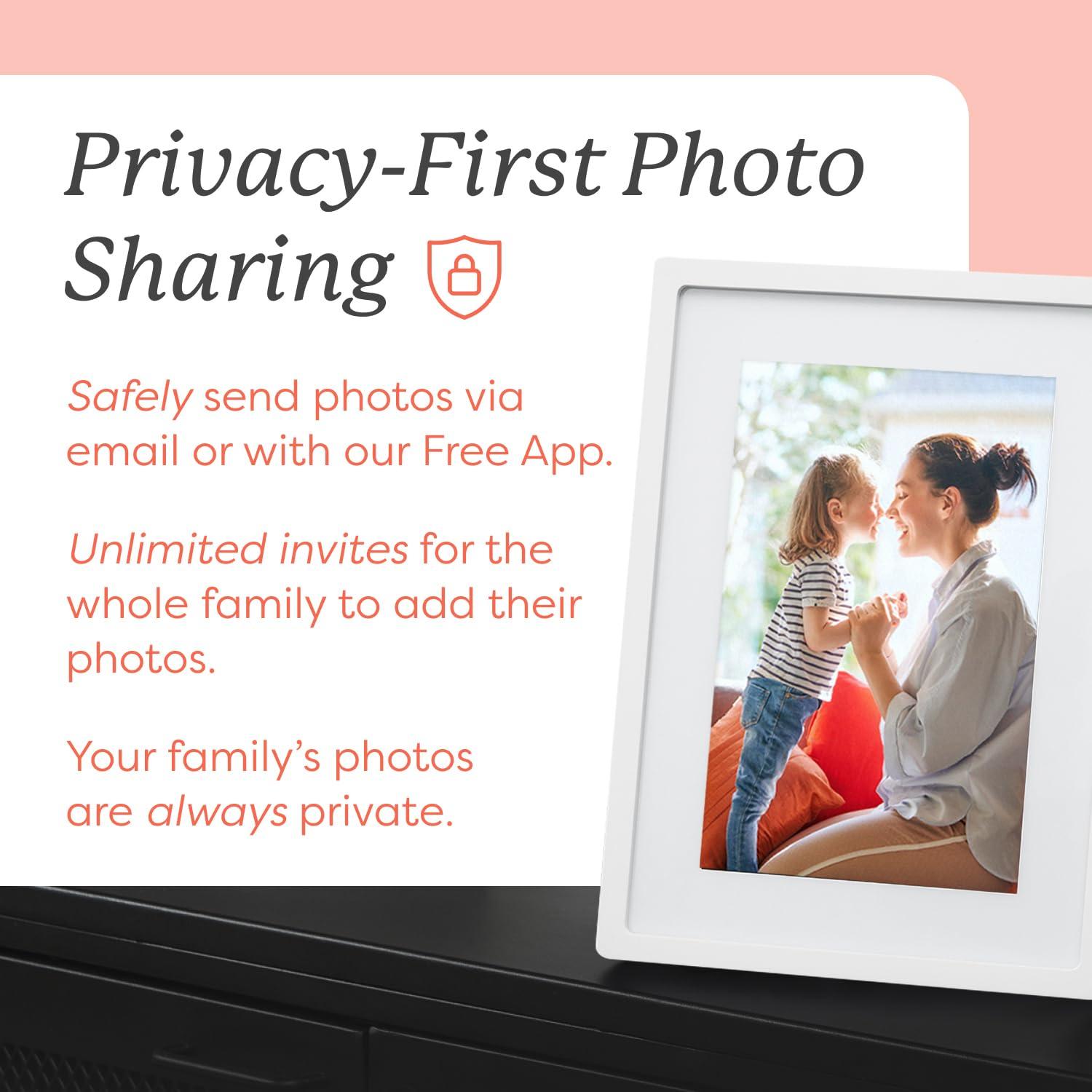 Skylight Skylight Digital Picture Frame - WiFi Enabled with Load from Phone Capability, Touch Screen Digital Photo Frame Display - Customizable Gift for Friends and Family - 10 Inch White