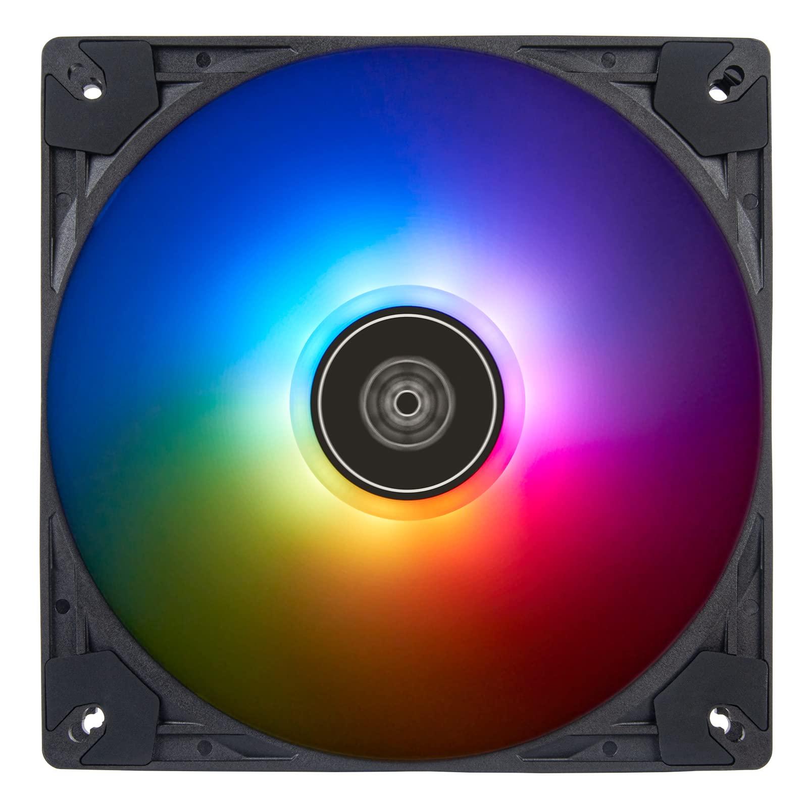 SilverStone Technology SilverStone Technology Vista 140 ARGB Performance Enhanced 140mm PWM Fan with Addressable RGB (ARGB), SST-VS140B-ARGB