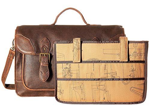 Scully Scully Aero Squadron Leather Front Flap Workbag Laptop Briefcase Brown