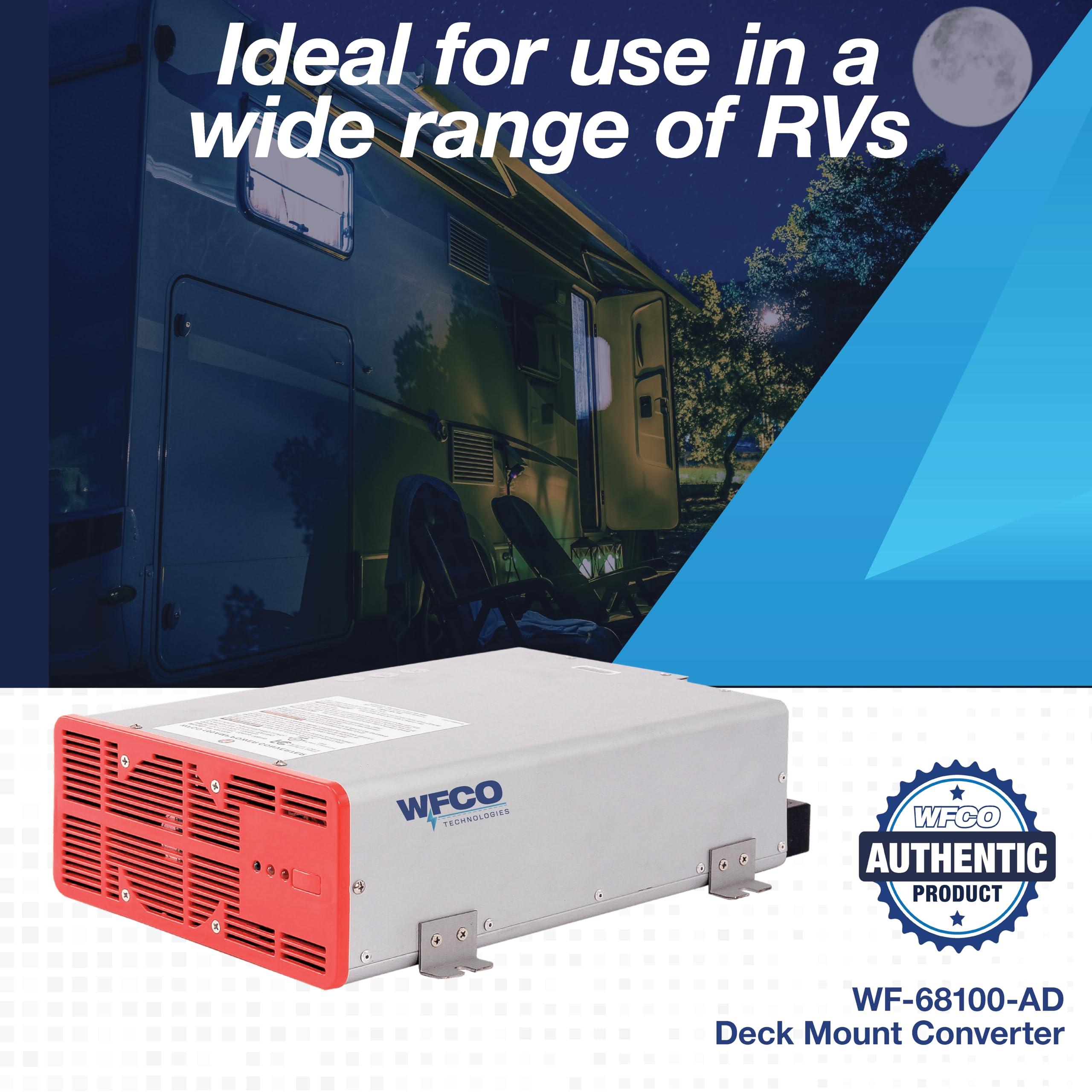 WFCO WFCO WF-68100A-AD WF-6800 Series Deck-Mount Converter Charger - 100 Amp , Gray