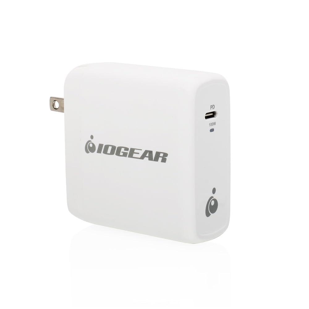 IOGEAR IOGEAR Docking Station USB-C 6-1 Nano Dock Pro Dock, Dual Monitors GUD3C8K2P with USB-C 6Ft Cable and 100W USB-C GaN Charger Adapter Bundle