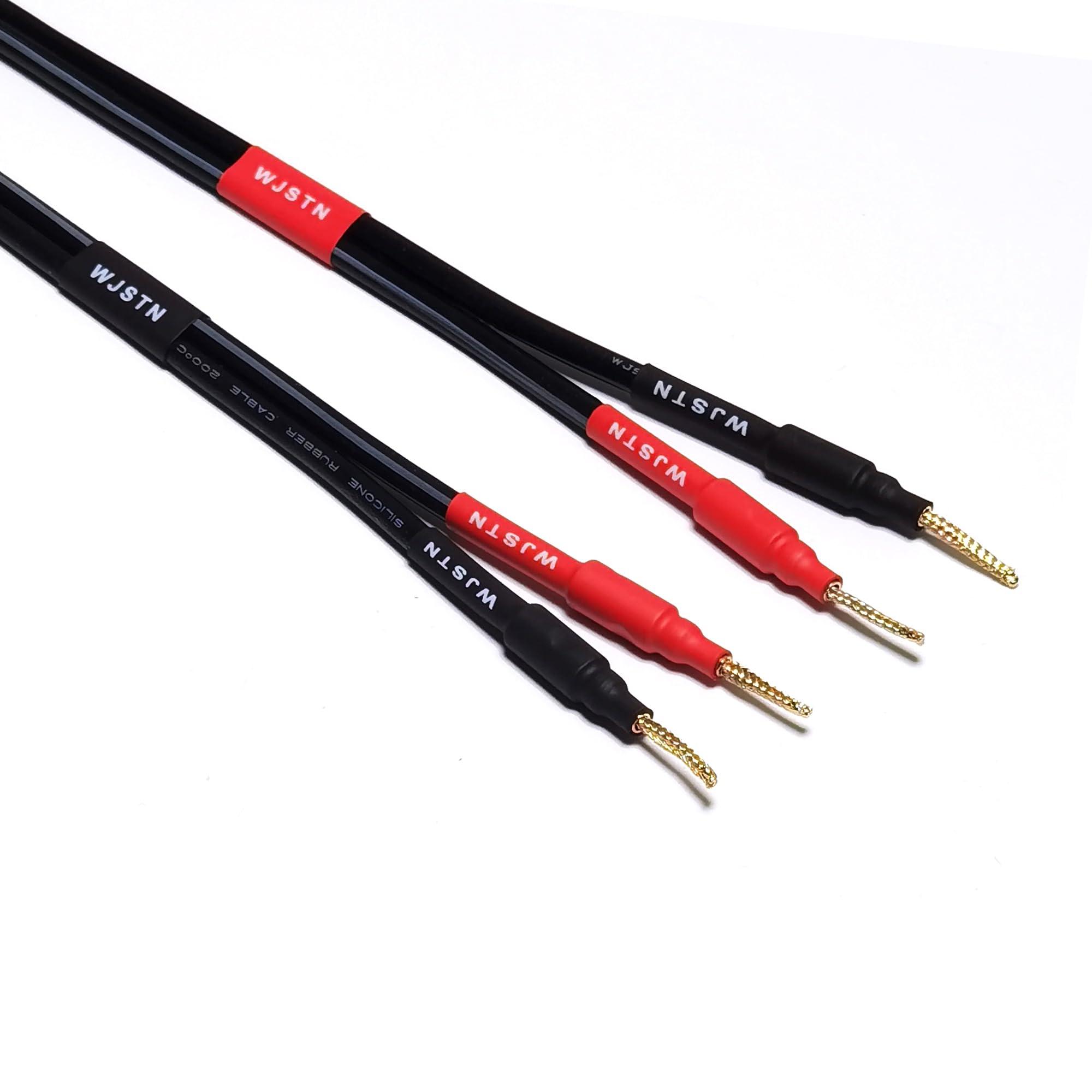 WJSTN WJSTN Speaker Cable with Banana Plug and Jack Connectors, Flex pin Banana Plugs to 4mm Banana Jack Female,Banana Plug Multifunctional Adapter for Amplifier Speaker Wires Sound Systems 2Pack (1Feet)