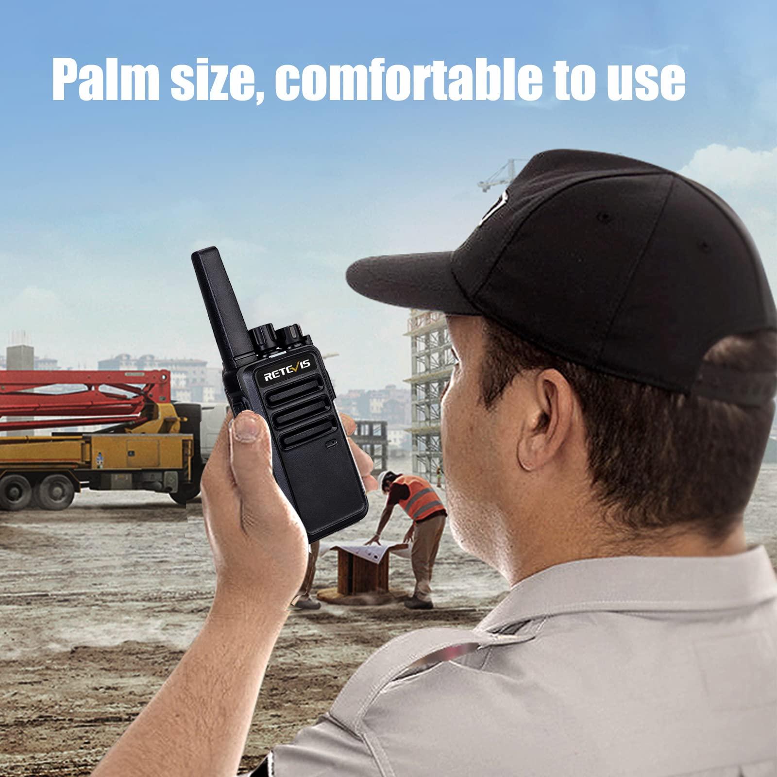 Retevis Retevis RT68 Two Way Radio(10 Pack) with Swivel Walkie Talkie Headset(10 Pack), Compact, Rugged, Heavy Duty 2 Way Radios Rechargeable with USB Charging Base