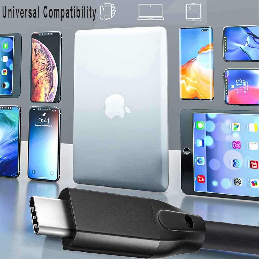 QCEs QCEs USB C 3.1 Gen 2 Cable 15Ft, USB C to C Cable 100W PD Charging 4K Video, 5Gbps Data for Thunderbolt 3/4 Port Compatible with MacBook Pro/Air, Mac Mini, iPhone 15, Galaxy S23, Quest 2