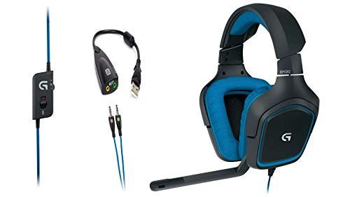 ienza Surround Gaming Headset USB to 3.5mm Jack Stereo Headset Adapter Designed for LogitechGamingHeadsets G430 & G230 (White or Black, Depending on Availability)