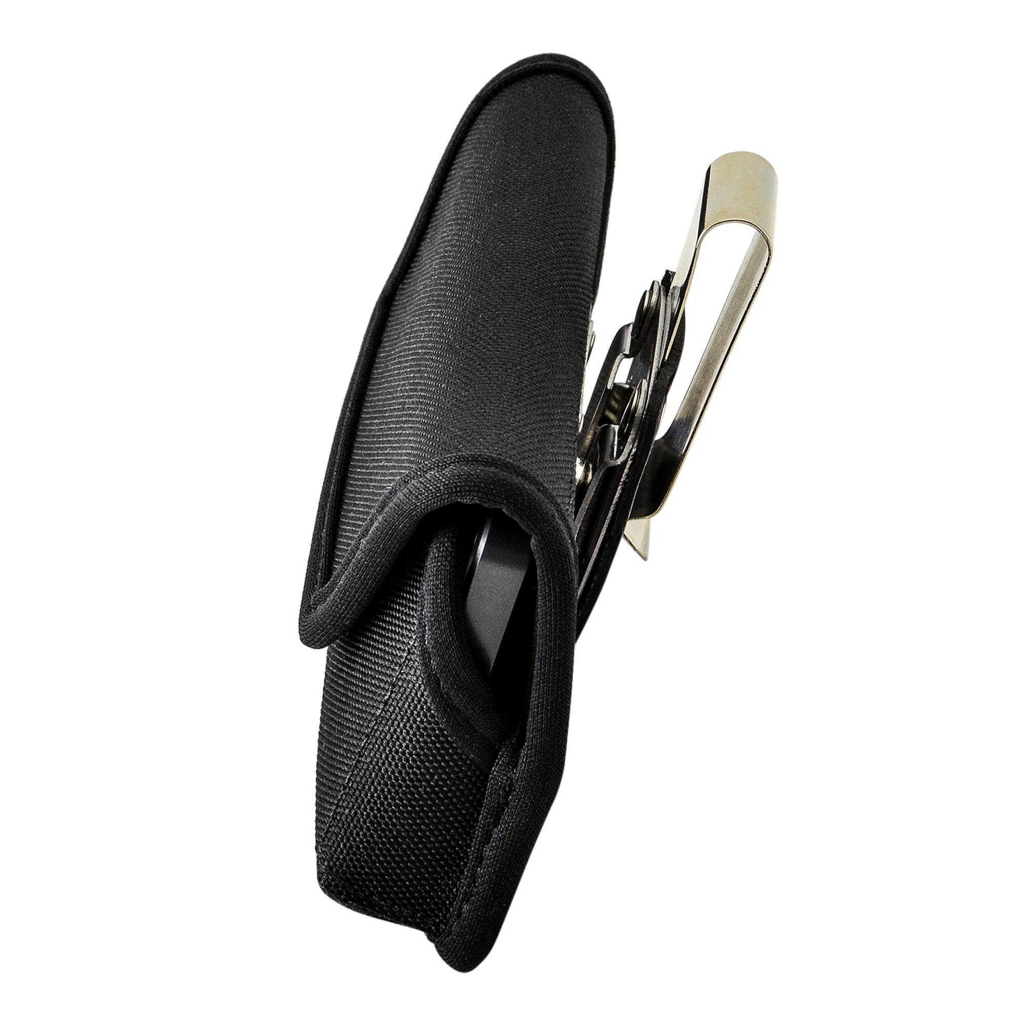 TurtleBack Turtleback Belt Clip Case Compatible with iPhone SE (1st Gen), 5, 5c, 5s, Black Holster Nylon Pouch with Heavy Duty Rotating Belt Clip Horizontal