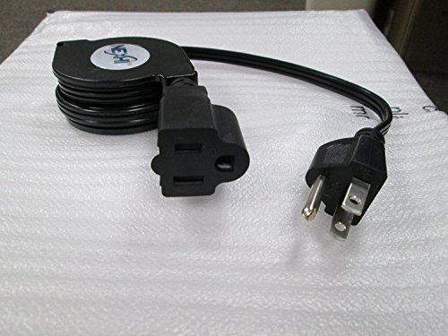 Nexhi Nexhi® Zip-PWR-EX1 Retractable AC Power Extension Cord (5 feet, Black)