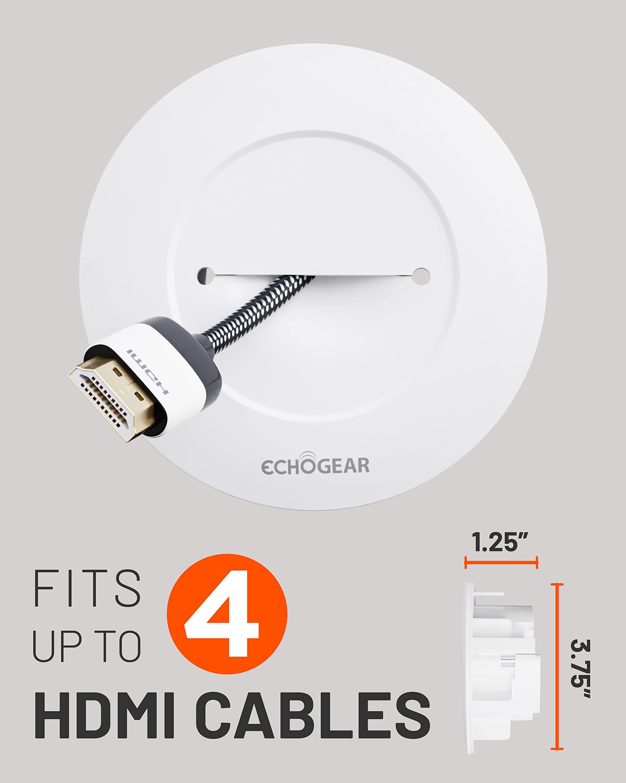 ECHOGEAR ECHOGEAR XL Full Motion TV Mount w/Handles & in Wall TV Cord Hider for Low Voltage Cables