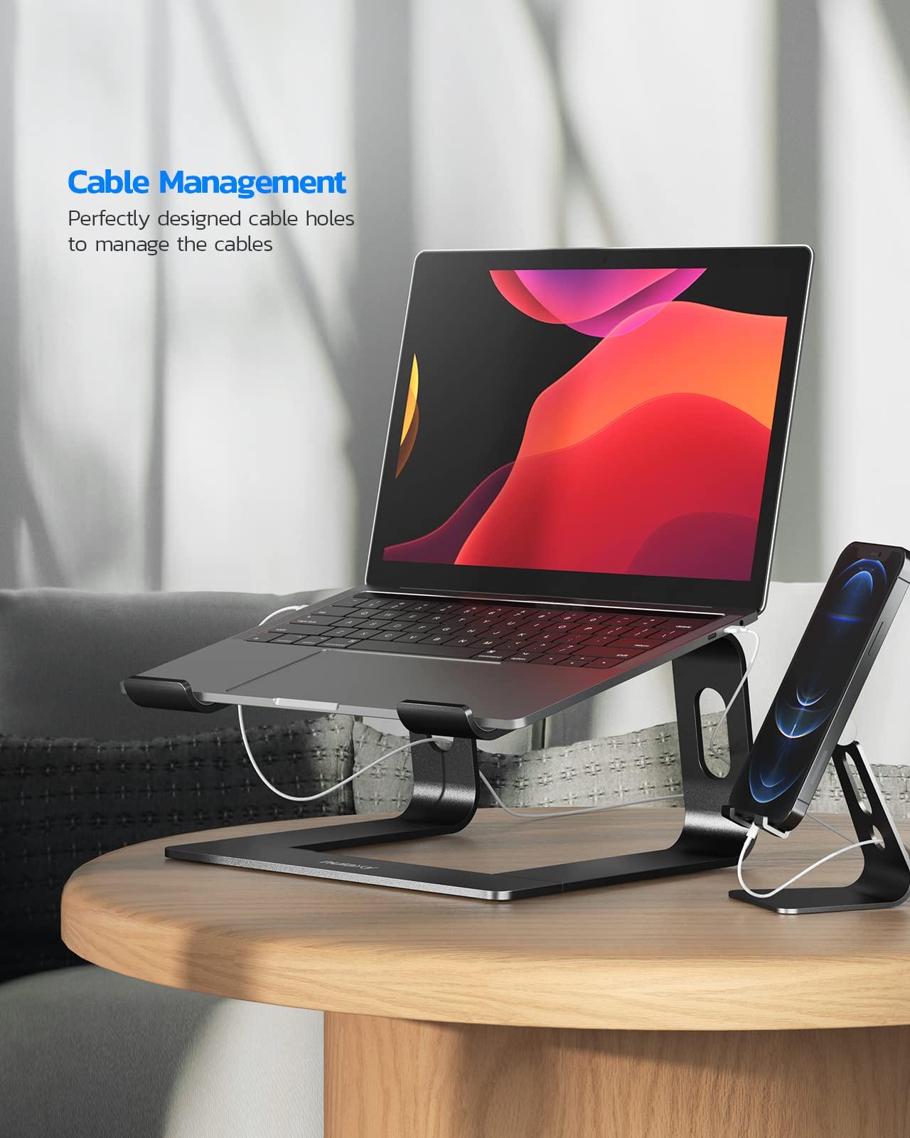 Nulaxy Nulaxy Laptop Stand, Ergonomic Aluminum Laptop Computer Stand, Detachable Laptop Riser Notebook Holder Stand Compatible with MacBook Air Pro, Dell XPS, HP, Lenovo More 10-15.6 Laptops