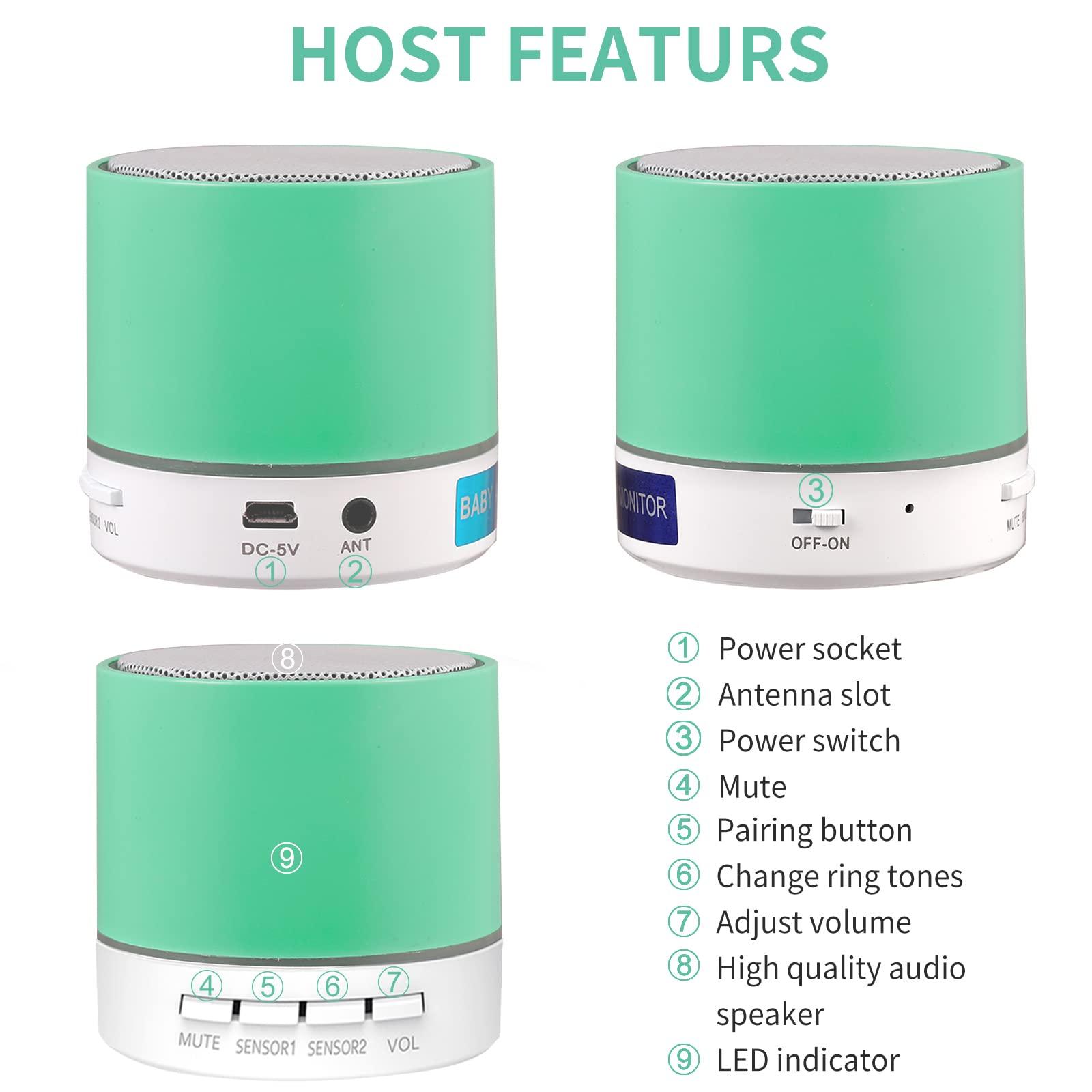 HOIDURY Door Alarms for Kids Safety, Toddler Door Alarm, Window Alarm Sensor, Female Voice Prompt,14 Melodies 3 Volume Levels Mute Mode LED Indicator, 3 Vibration Sensors+1 Magnetic Sensor+1 Receiver