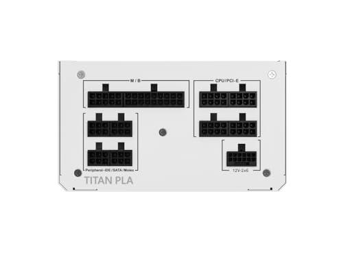 Montech Montech Titan PLA 850W High-End ATX Gaming Power Supply - 80 Plus Platinum & Cybenetics Platinum - Fully Modular - ATX 3.1 & PCIe 5.1 Ready -10 Years Coverage - White