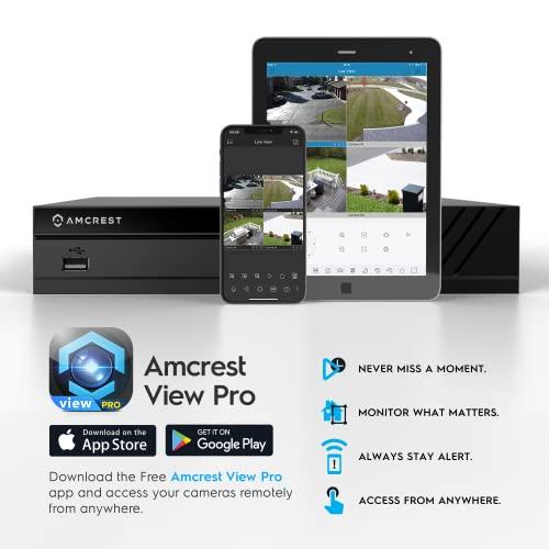 Amcrest Amcrest NV4108E-A2 4K 8CH POE NVR (1080p/3MP/4MP/5MP/8MP) POE Network Video Recorder - Supports up to 8 x 8MP/4K IP Cameras, 8-Channel Power Over Ethernet Supports up to 10TB HDD (Not Included)