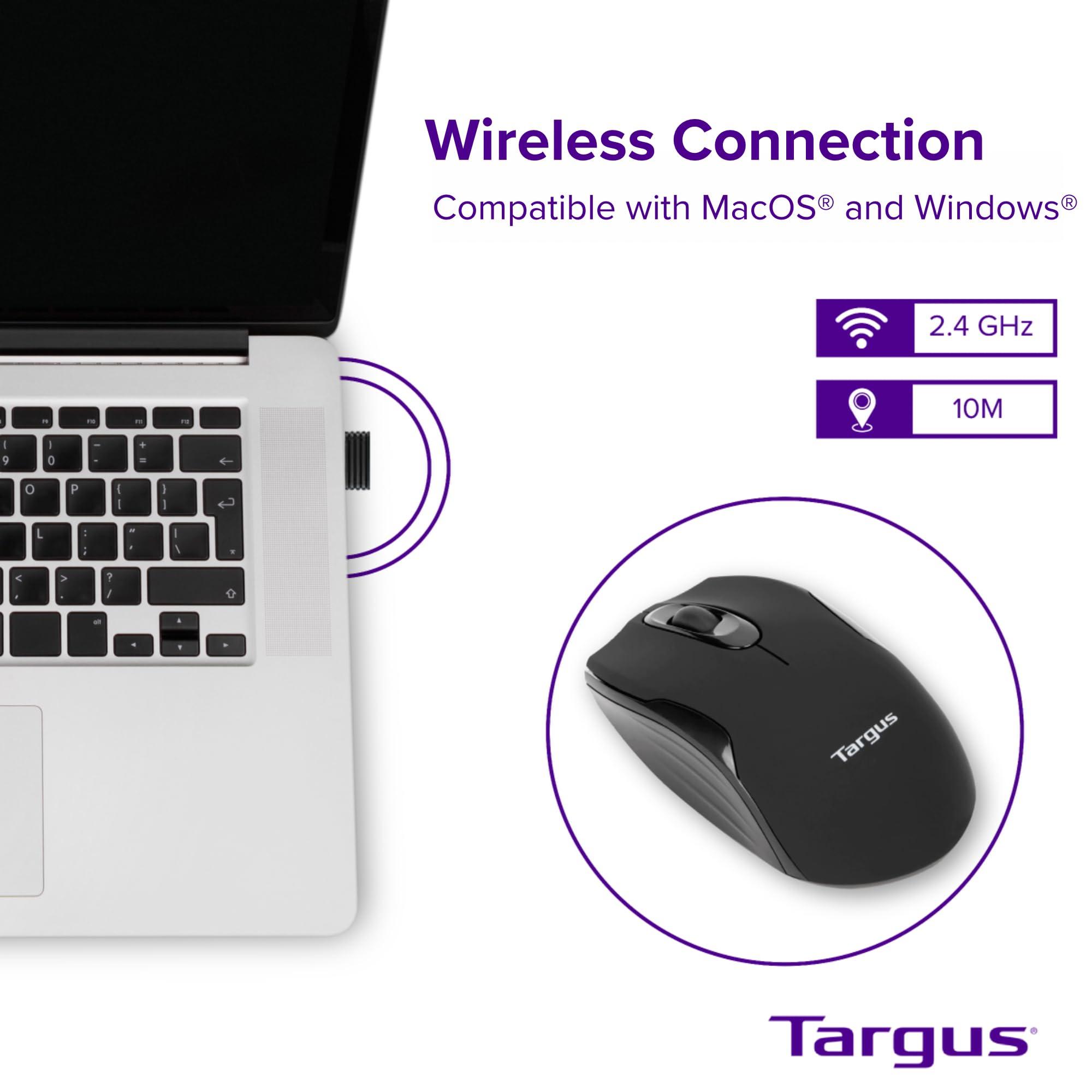 Targus Targus W575 Wireless Mouse Multi-Device Mouse - Compatible with Windows and macOS (AMW575TT)