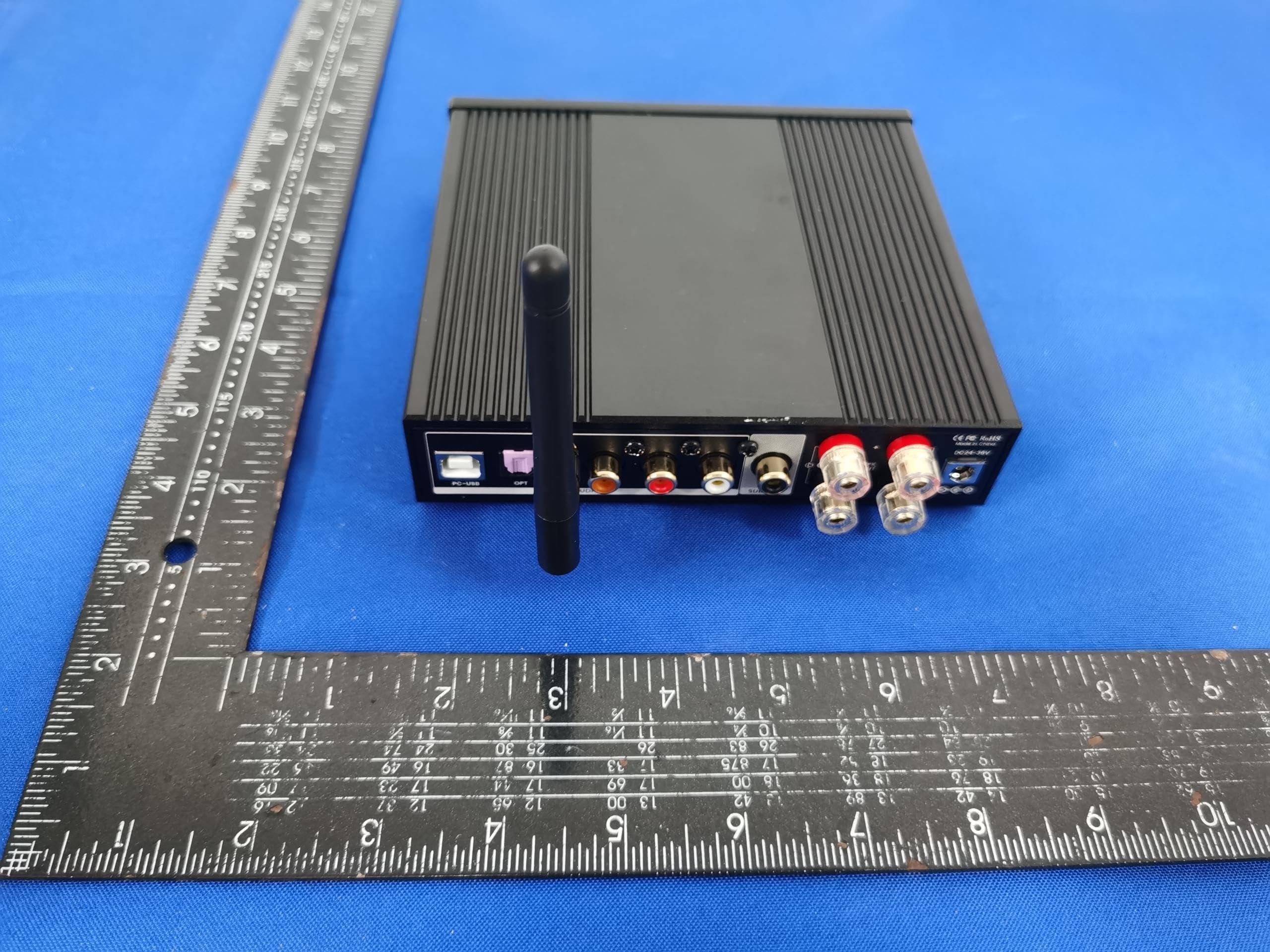 AIYIMA AIYIMA D03 Bluetooth 5.0 DAC Amplifier 150 Watt x 2 Stereo HiFi 2.1 CH Digital Sound Amplificador 24Bit/192kHz Class D Power Amp USB Coaxial Optical OLED AptX, Support Subwoofer & with Remote