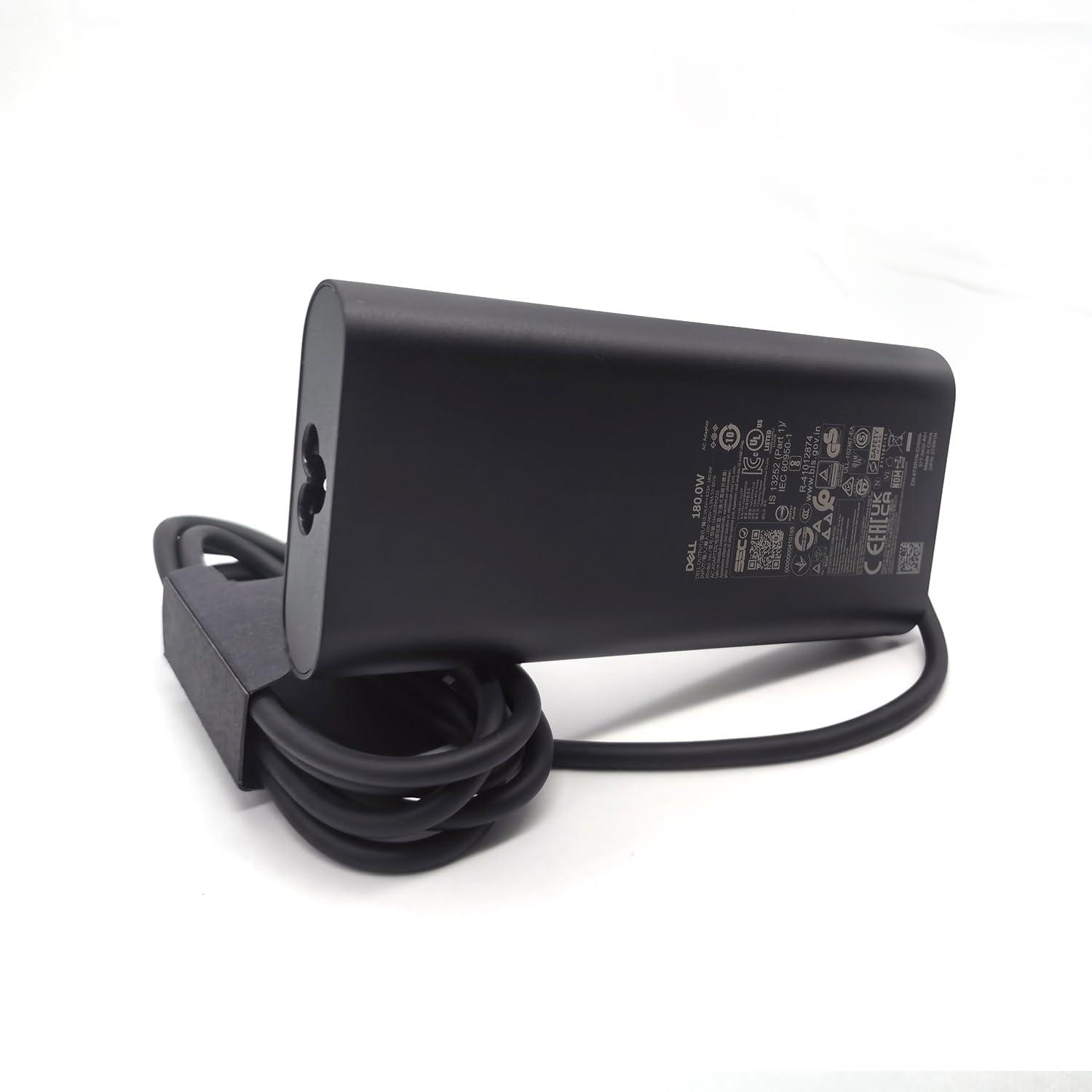 Dell Dell 180W Barrel 7.4mm GAN Laptop Charger, Precision 7680 7670 7770 7780 AC Adapter, Black, HA180PM210