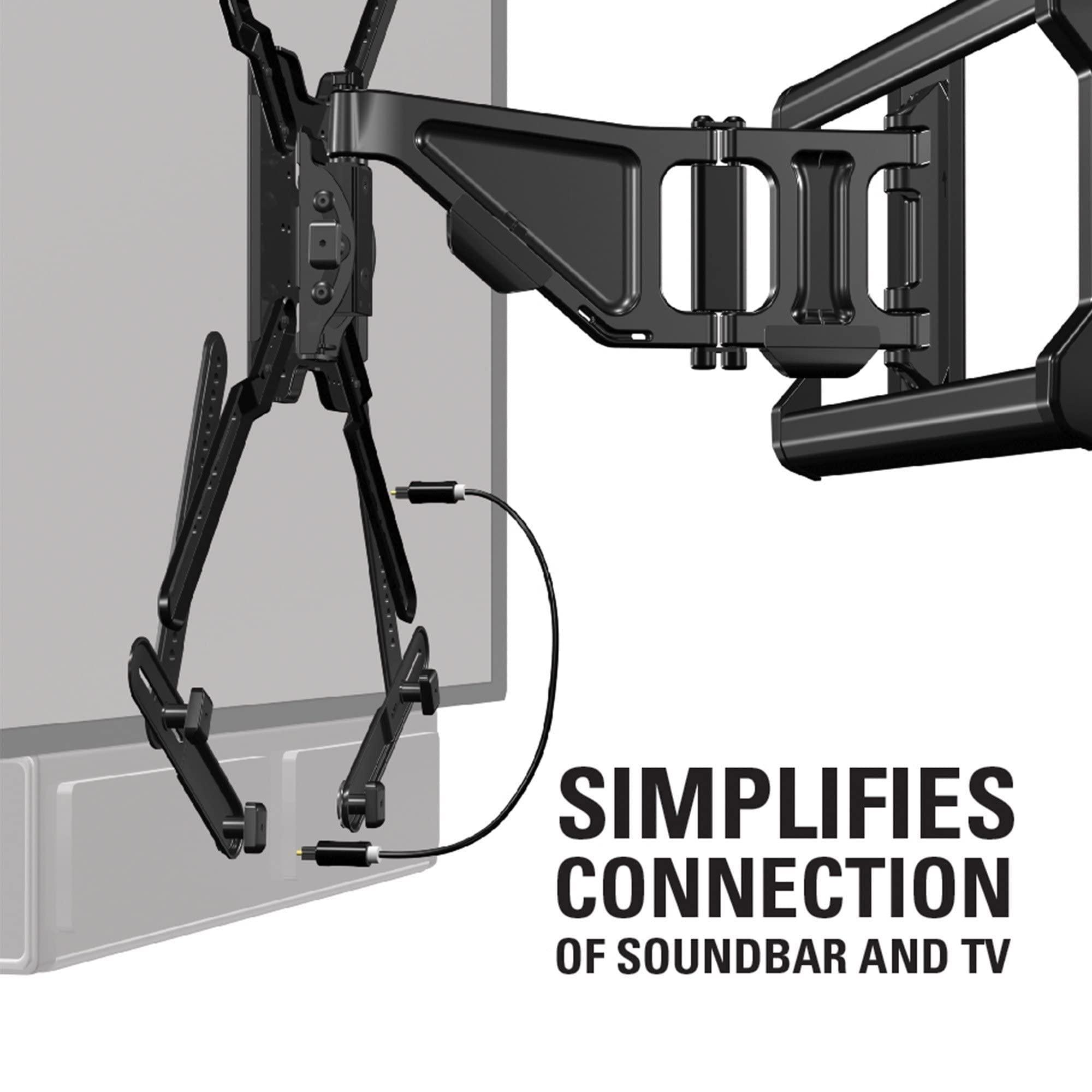 Sanus SANUS Universal Low Profile Tilt TV Mount for 37"-80" TVs & SANUS Soundbar TV Mount - Easy Install & Tool Free Adjustments