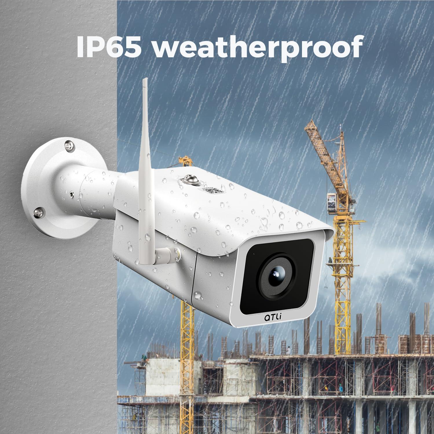 ATLI ATLI ATL3500 Time Lapse Camera Outdoor Construction Jobsite APP Control Remote Access IP65 Weatherproof Pre-Installed 128GB Memory Card 1080P Timelapse Camera Photo Video for Plants Projects