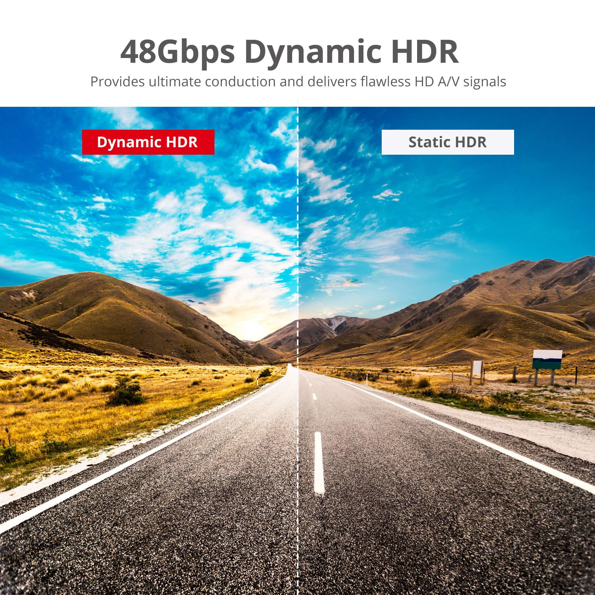 SIIG SIIG 8K Ultra High Speed HDMI Cable - 10ft, HDMI 2.1 Cable - 8K,48Gbps,Dynamic HDR,4K/120Hz,eARC, HDCP 2.3 DSC, for PS5, Xbox Series X, RTX 3XXX, RX 6XXX, Apple TV, and More (CB-H21611-S1)