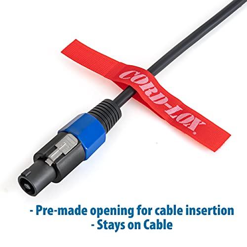 Cord-Lox Cord-Lox Closed-Loop Series Cable Ties - Reusable Cable Straps for A/V, Musicians, Stage and Industrial Uses, Cable Organizer for Electric Cables, Fabricated in USA (Black, 12 x 1.5 inch, 10 pack)