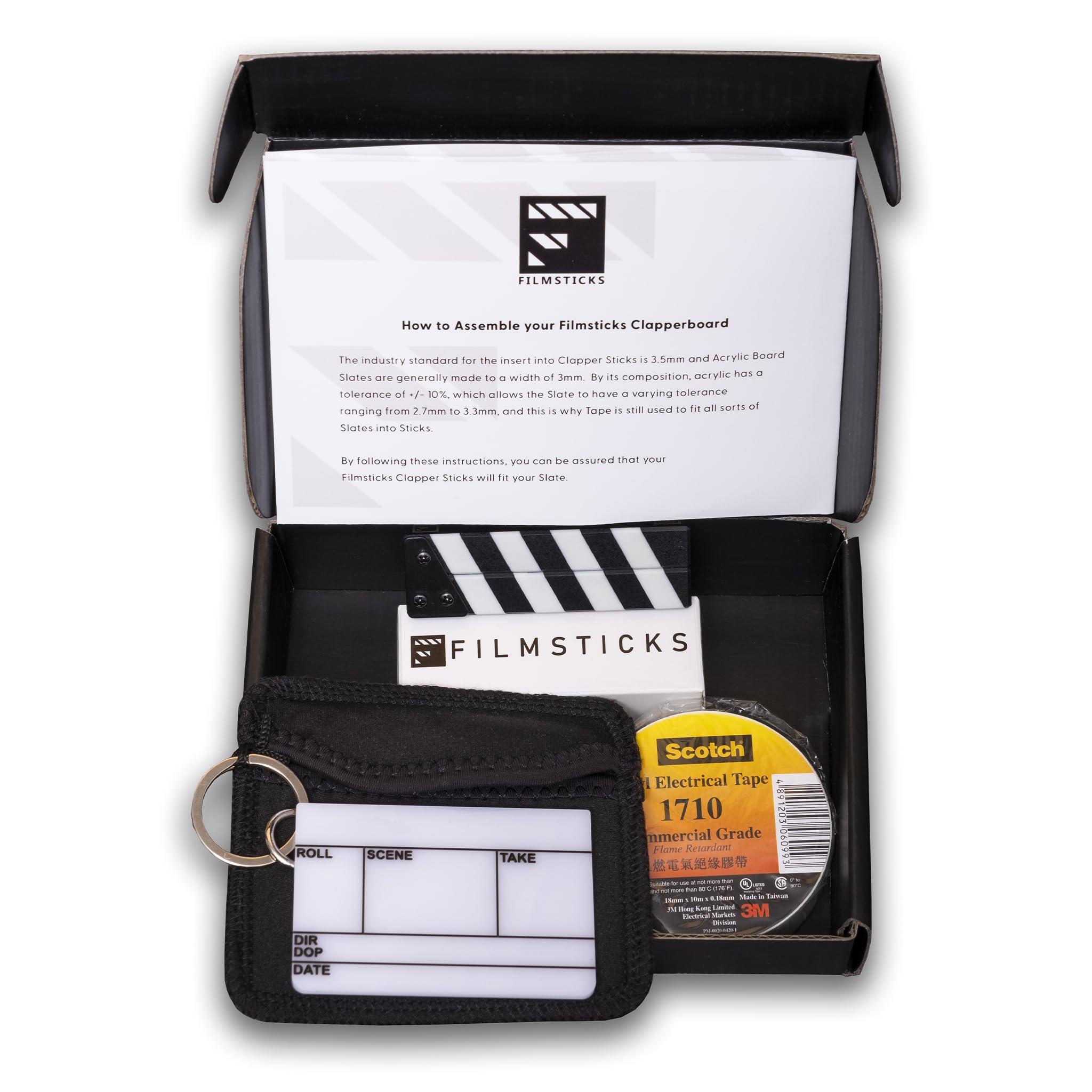 Filmsticks Filmsticks Professional All Weather Clapperboard Kits for Motion Picture & TV Production (Nano)