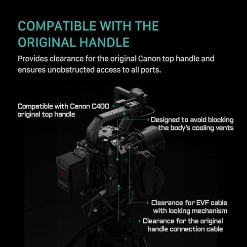 Tilta Tilta Camera Cage Advanced Kit for Canon C400 | Includes Full Cage, Rear Accessory Plate, Top Handle Extension, Shoulder Baseplate & More | Arri Rosette, NATO Rail, 3/8"-16 & 1/4"-20