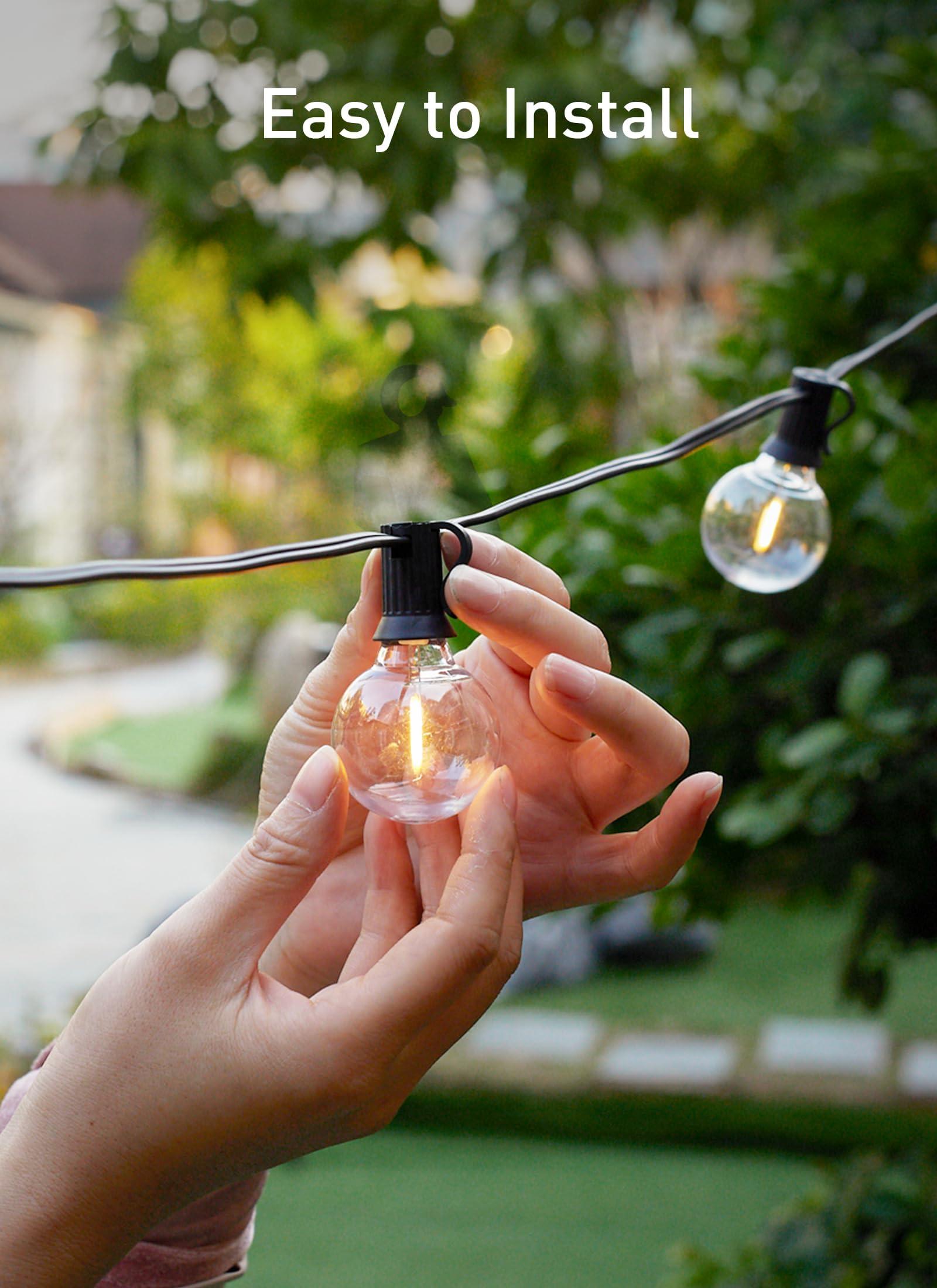 Brightown Brightown G40 Replacement LED Light Bulbs, 25 Pack Clear Globe Bulb fits E12 C7 Candelabra Screw Base Sockets, 1.5 Inch Dimmable Edison Light Bulbs for Indoor Outdoor Patio Decor, Warm White