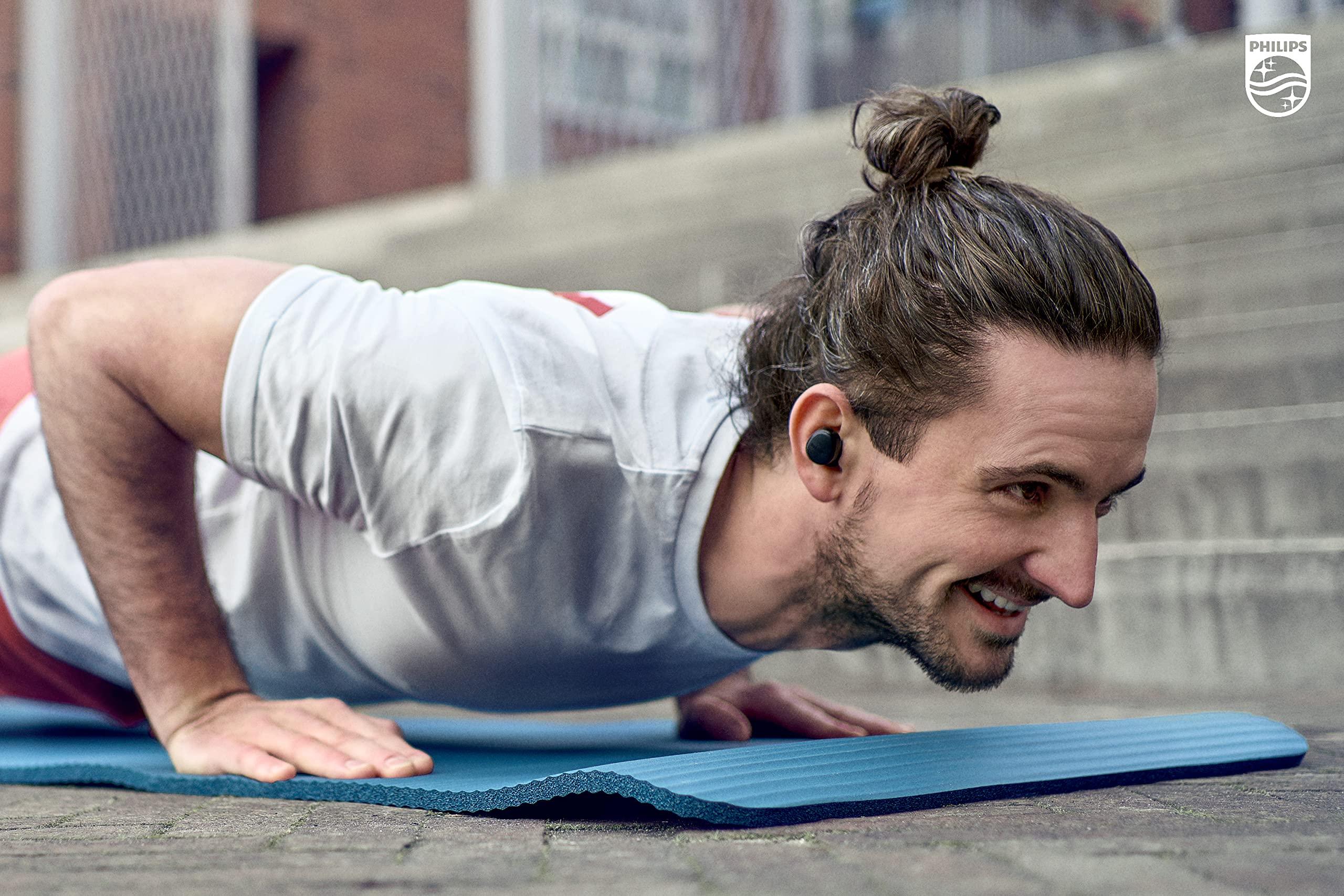 PHILIPS PHILIPS T4556 True Wireless Headphones with Active Noise Canceling (ANC) and IPX4 Water Resistance, Black