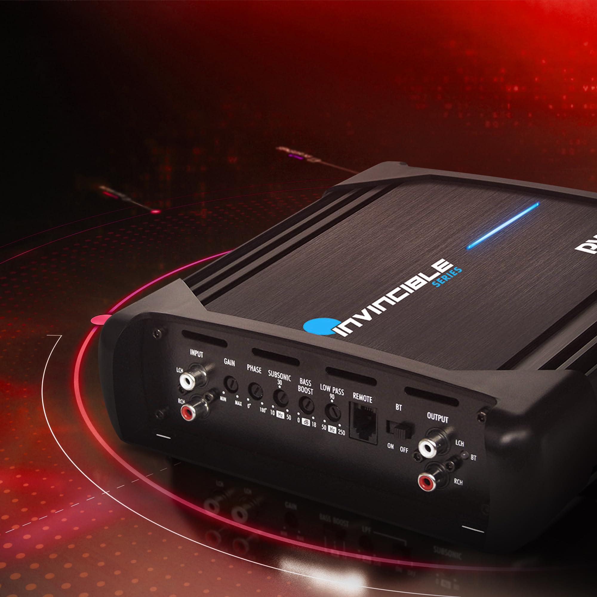 Pyle Pyle 9 Class D Mosfet Amplifier - Invincible Series Monoblock Amp, 1 Channel 1000 Watts Max, Mosfet PWM Power Supply, High-Current Dual Discrete Drive Stages, Wireless BT Audio Interface