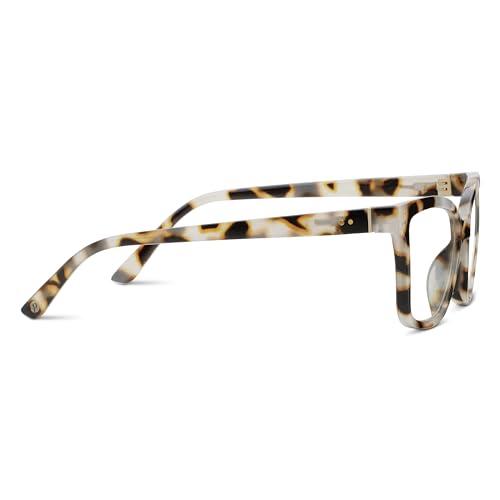 Peepers by PeeperSpecs Peepers by PeeperSpecs Women's Octavia Square Blue Light Blocking Glasses, Chai Tortoise, +1.75