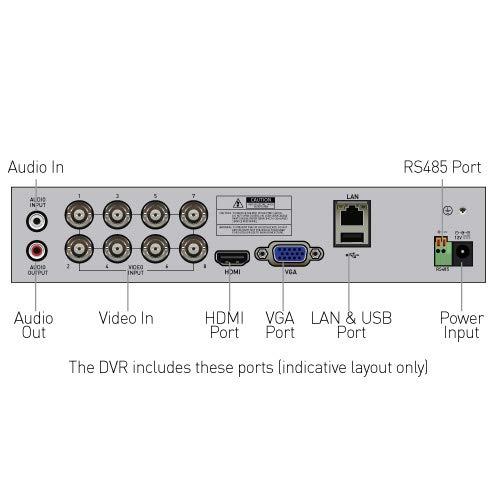 Swann Swann Home DVR Security Camera Recorder with 1TB HDD, 8 Channels, 1080p Full HD Video & Smart Search Features, 84680H