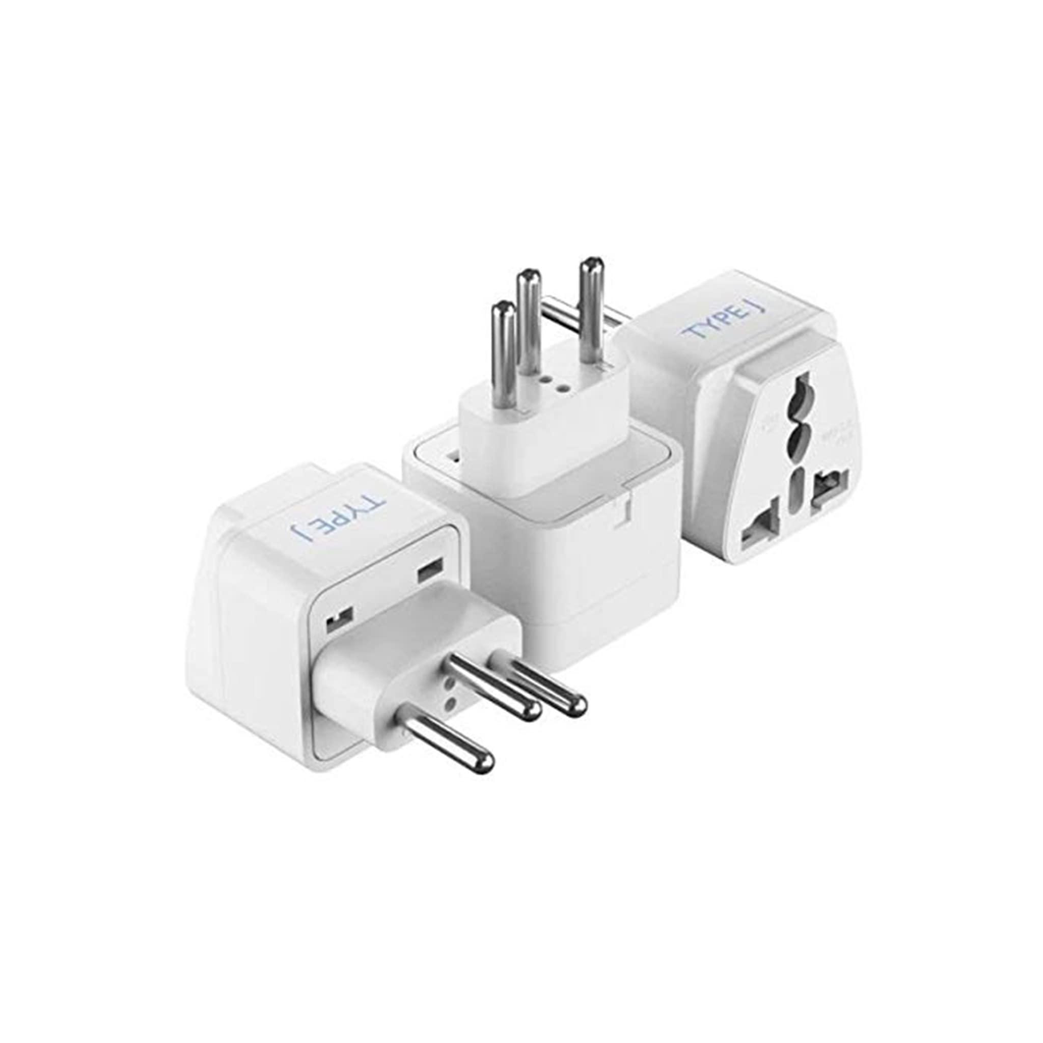 Ceptics Ceptics Switzerland Travel Plug Adapter (Type J) - 3 Pack [Grounded & Universal] (GP-11A-3PK)