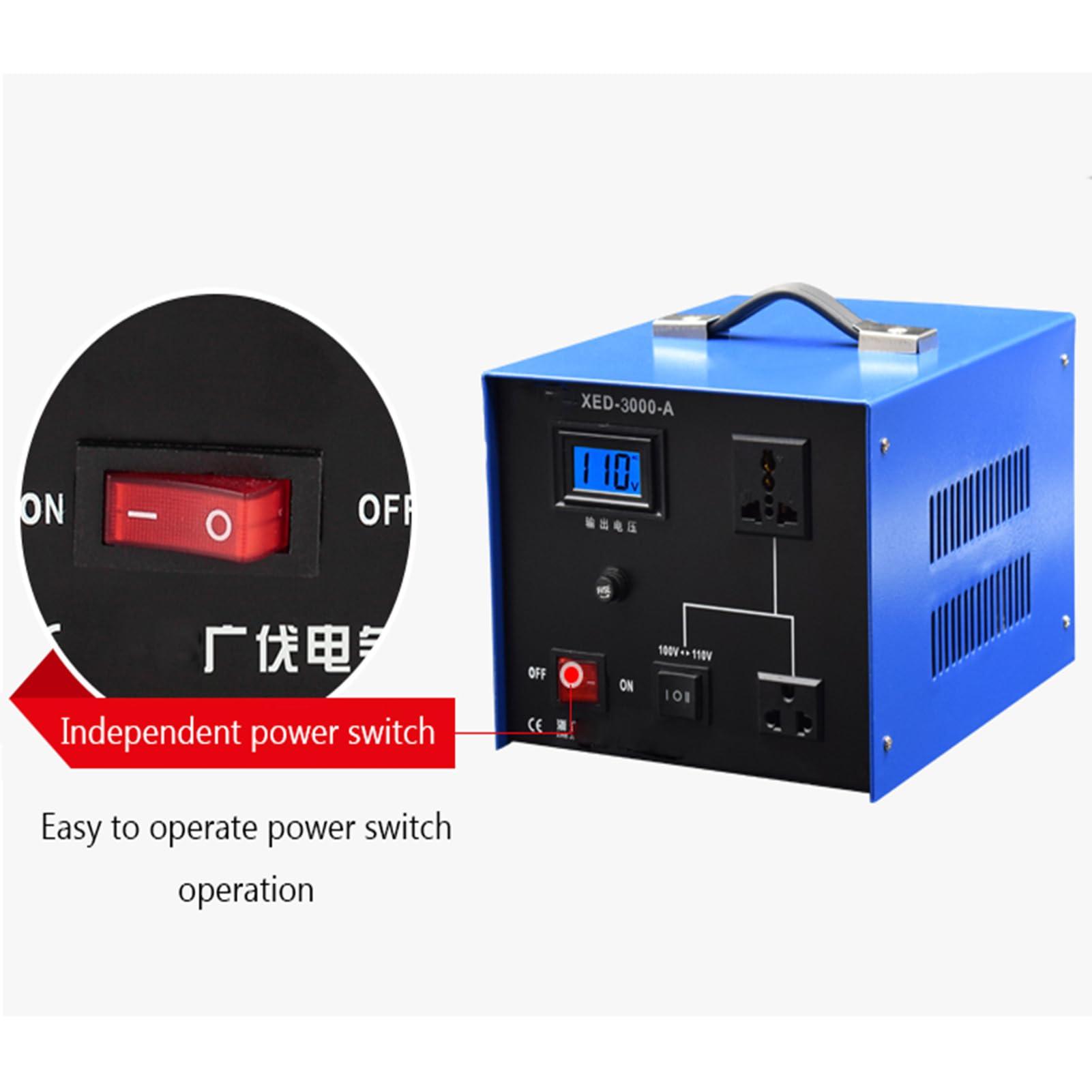 DirectNine Basics Voltage Converter Transformer,Power Converter Heavy Duty Step Down Voltage 220v to 110/100v Converter Household Appliances Power Conversion,Blue,2000W