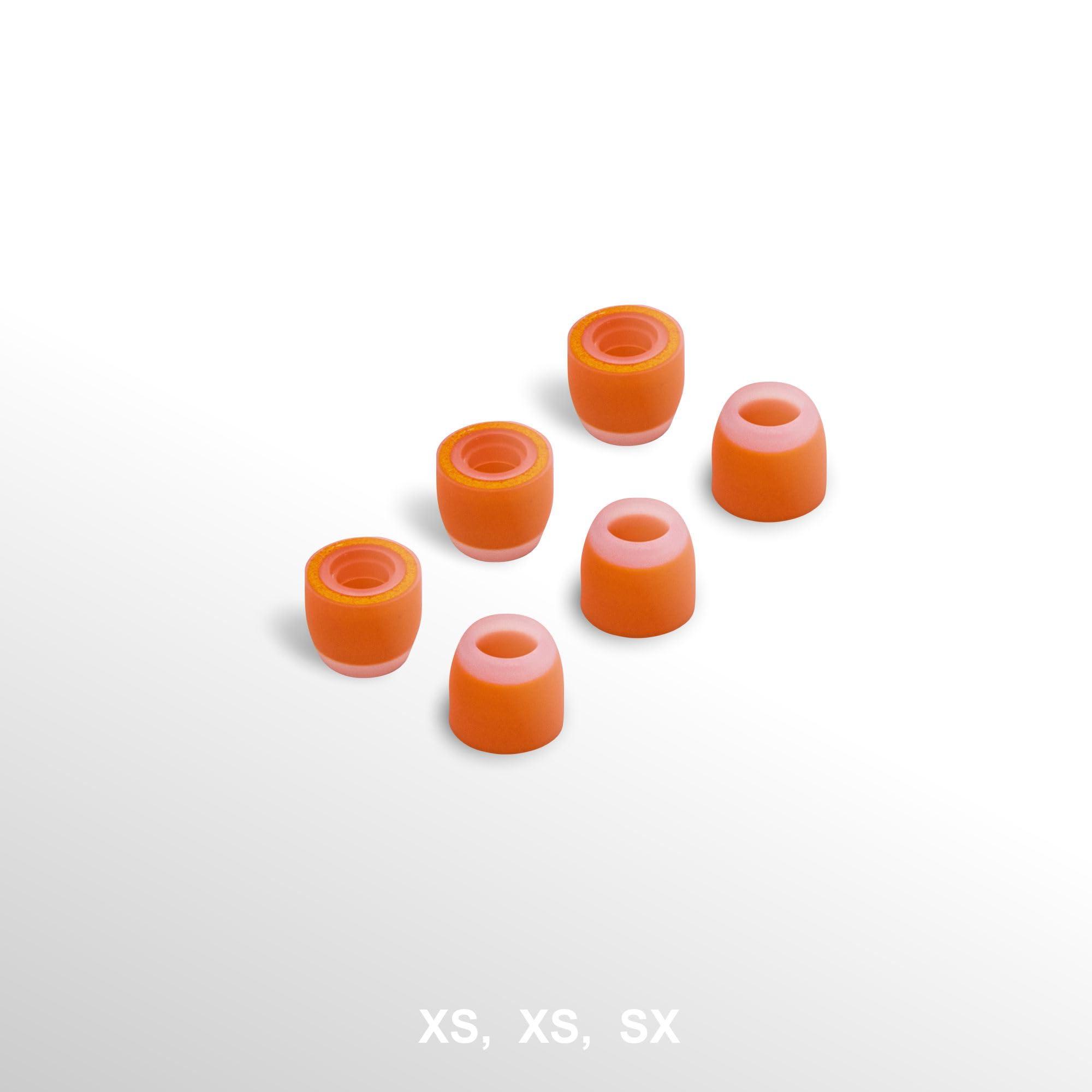 Symbio New SYMBIO W Improved Replacement Ear Tips. Upgrade Hybrid Design: Soft Memory Foam Core and Silicone Outside Layer. Comfortable Fit, Longer Life and Easy to Keep Clean - 3 Pairs (X-Small)