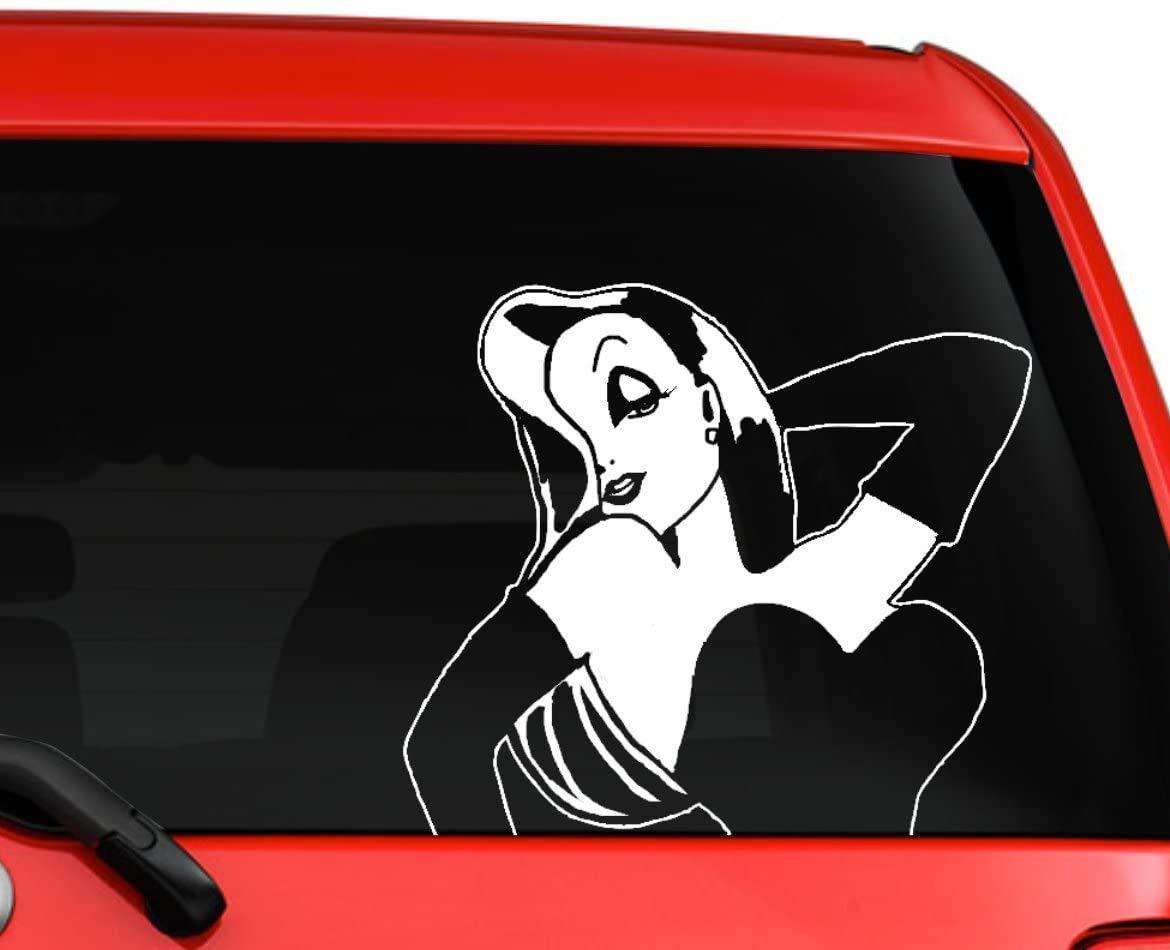 Art Stickers & Decals Jessica Rabbit Cartoon Character car Truck Laptop Window Decal Sticker (White, 10")