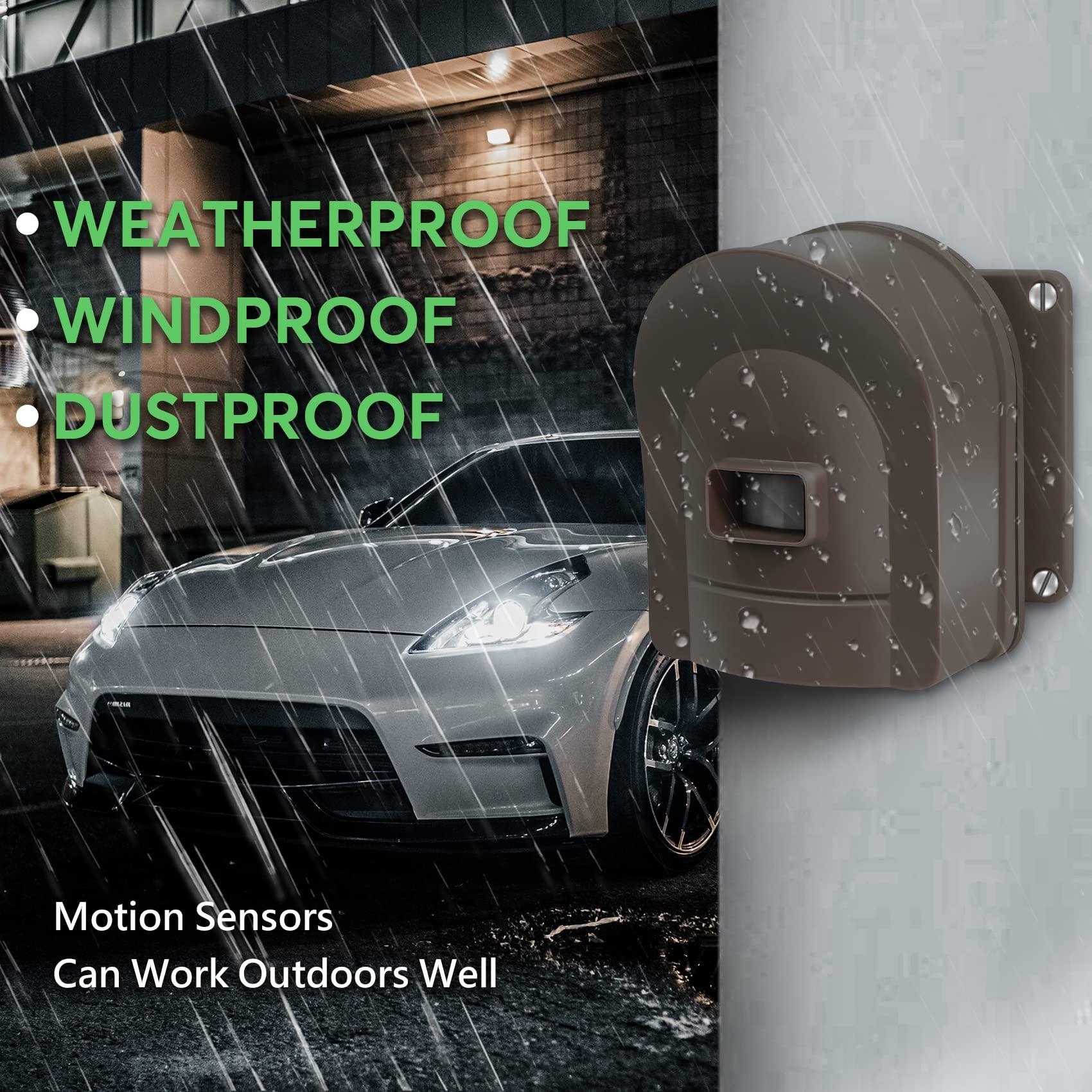 H HOSMART 1/2 Mile Hosmart Driveway Alarm Wireless Sensor System & Driveway Sensor Alert System Weatherproof Security Outdoor Motion Sensor & Detector(1 Receiver & 4 Sensors)