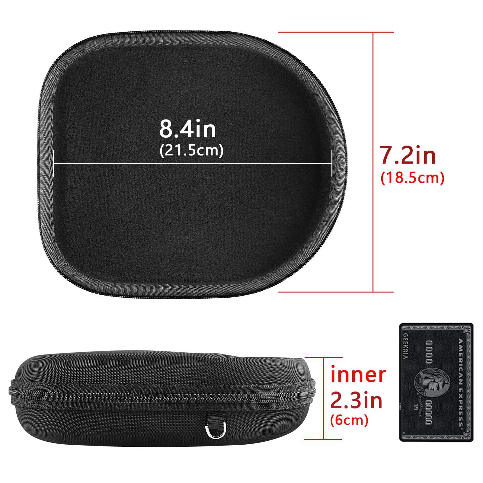 GEEKRIA Geekria Shield Case Headphones Compatible with Anker Soundcore Life Q20, Life Q30, Space Q45 Case, Replacement Protective Hard Shell Travel Carrying Bag with Cable Storage (Black)