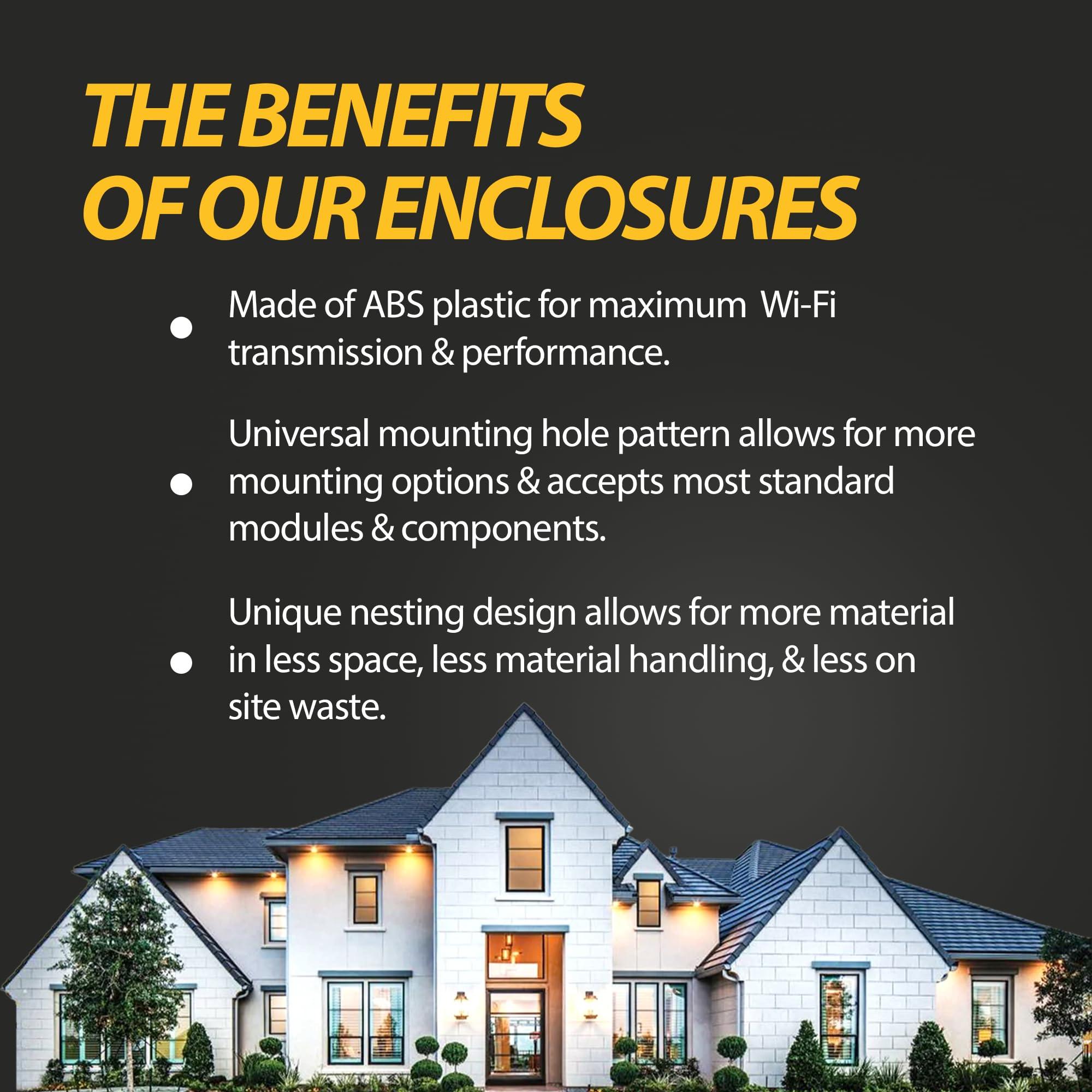 DATA COMM DataComm Electronics 45-8017-1 Multi-Functional Recessed Media Box For Seamless Home & Office Connectivity Solutions, In Wall Box, Hides TV Outlet & Cables (No Receptacle)