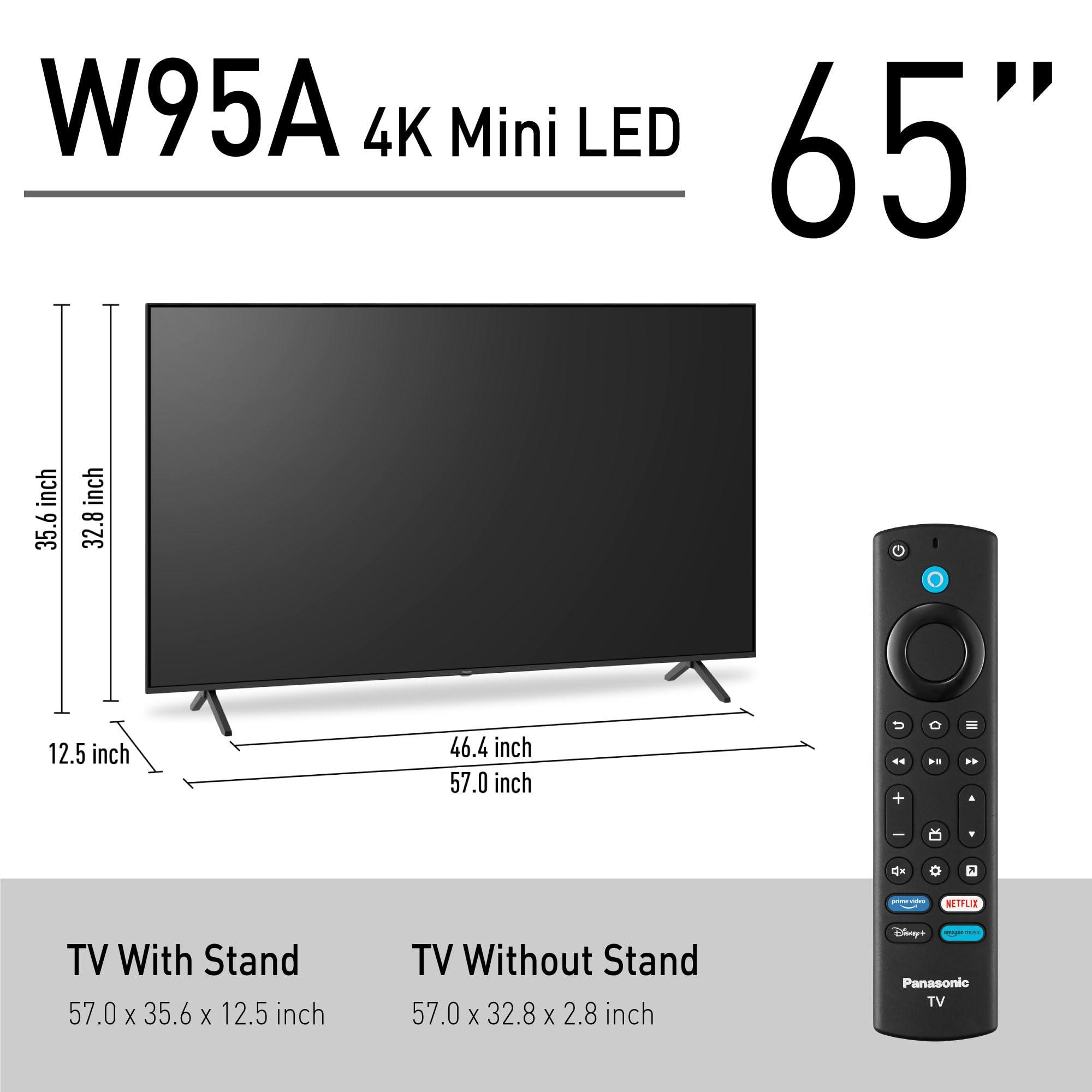 Panasonic Panasonic W95 Series (2024 Model) 65-inch Mini LED 4K Ultra HD Smart Fire TV, Local Dimming, 144Hz Refresh Rate - 65W95AP