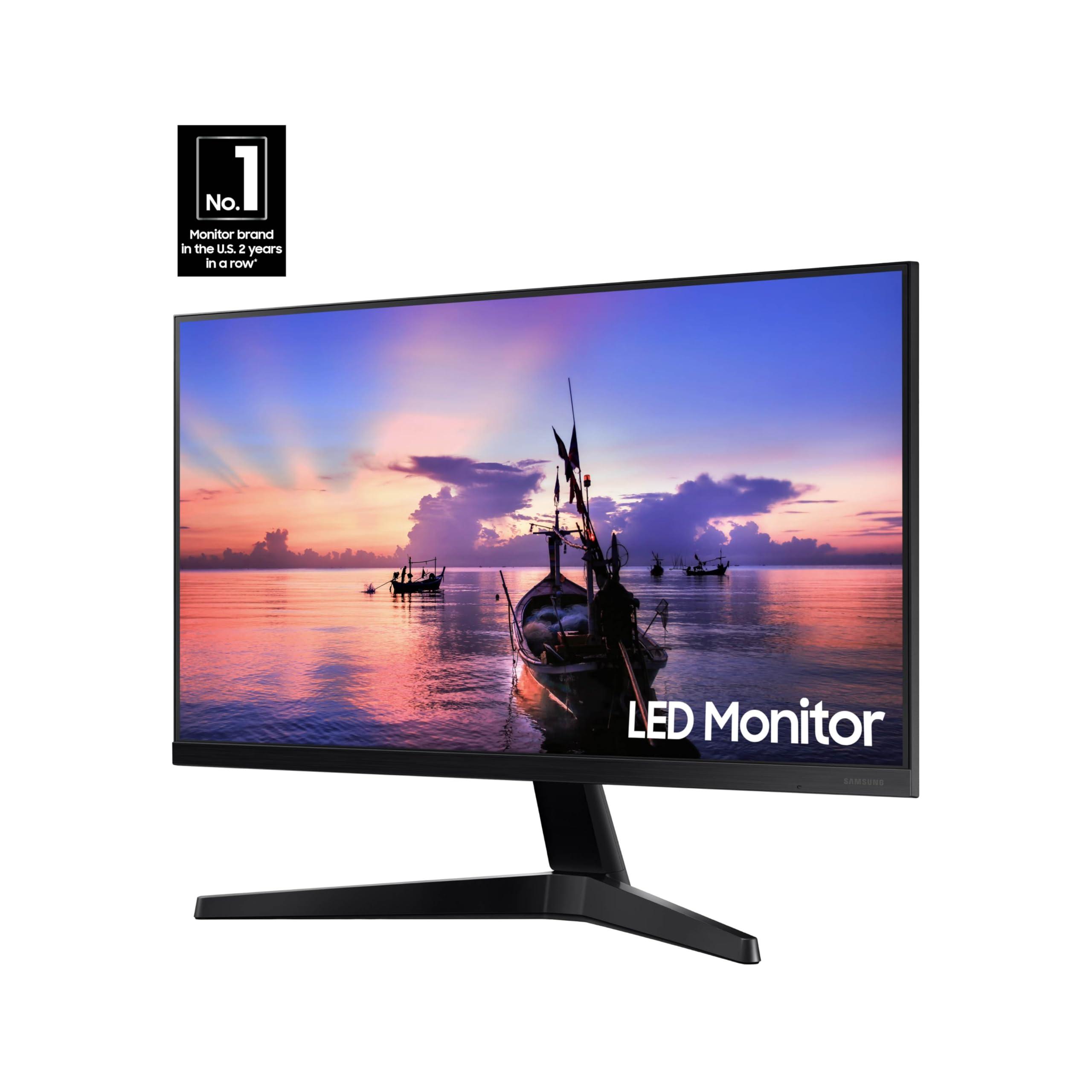 SAMSUNG Samsung 27\' T35F Series FHD 1080p Computer Monitor, 75Hz, IPS Panel, HDMI, VGA (D-Sub), AMD FreeSync, Wall Mountable, Game Mode, 3-Sided Border-Less, Eye Care, LF27T350FHNXZA