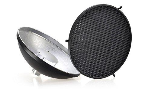 GODOX Godox AD-S3 Beauty Dish Reflector with Honeycomb Cover for Godox AD200PRO AD200 Pocket Flash Godox AD180 AD360 AD360II Flash Speedlite - Including Cleaning Kit