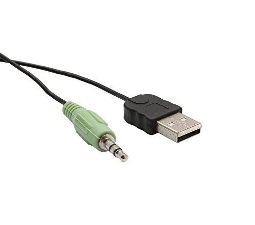 Syba Syba USB Powered 3.5mm Audio Laptop Speaker CL-SPK20138 Clip-On Soundbar - Portable Compact Travel Stereo Speaker Bar Design Uses USB for Power 3.5mm Jack for Audio Black.