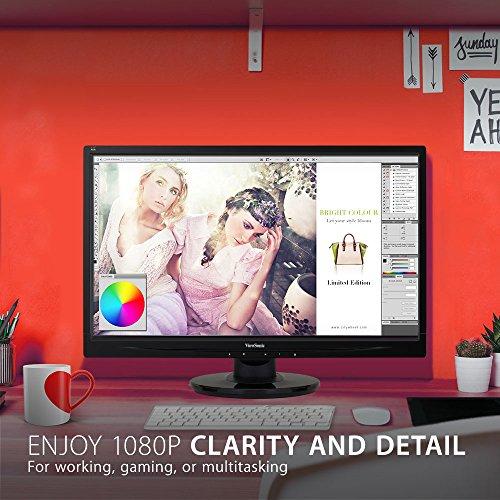 ViewSonic ViewSonic VA2246MH-LED 22 Inch Full HD 1080p LED Monitor with HDMI and VGA Inputs for Home and Office, Black