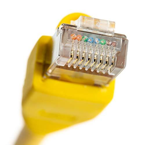 NTW NTW 10' Cat 6 Snagless Shielded (STP) RJ45 Ethernet Network Patch Cable Yellow -345-S6-010YL