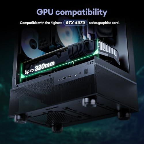 Okinos Okinos Aqua 3, Micro ATX Case, MATX PC Case with 3 X 120mm 3-Pin ARGB Fan Pre-Installed, Panoramic View Tempered Glass Front & Side Panel, with Type C Port, White