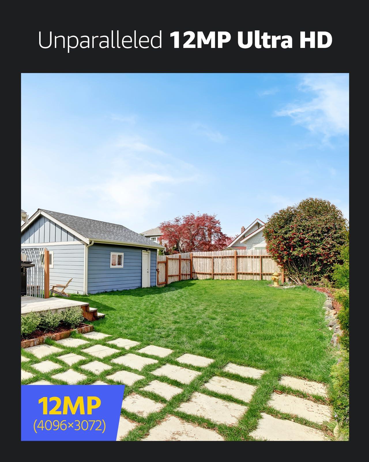 ANNKE ANNKE H1200 12MP PoE Security Camera System, 4X Wired IP Dome Camera and 12MP 8CH NVR Recorder, Color Night Vision, Smart Motion Detection, IP67 Outdoor & IK08, No HDD