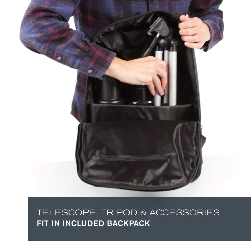 Celestron Celestron - 80mm Travel Scope - Portable Refractor Telescope - Bonus Astronomy Software Package - Digiscoping Smartphone Adapter & LensPen - Optics Cleaning Tool, Black (93575)