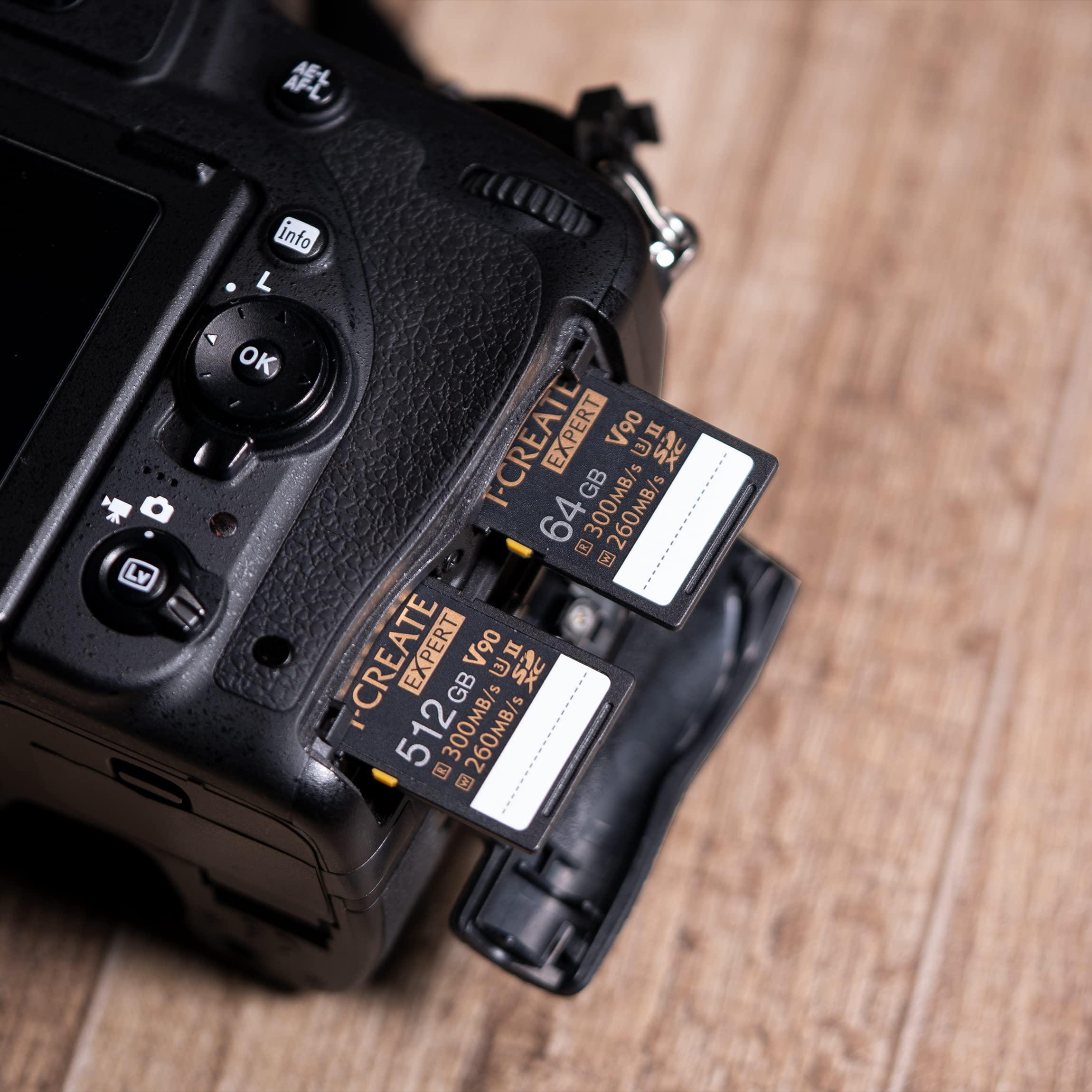 TEAMGROUP TEAMGROUP T-Create Expert 256GB SD Card UHS-II SDXC U3 V90 Read Speed up to 300MB/s, Supports 8K and 4K Videography Compatible with Canon Sony Nikon Panasonic Olympus Digital Camera TTCSDX256GIIV9001